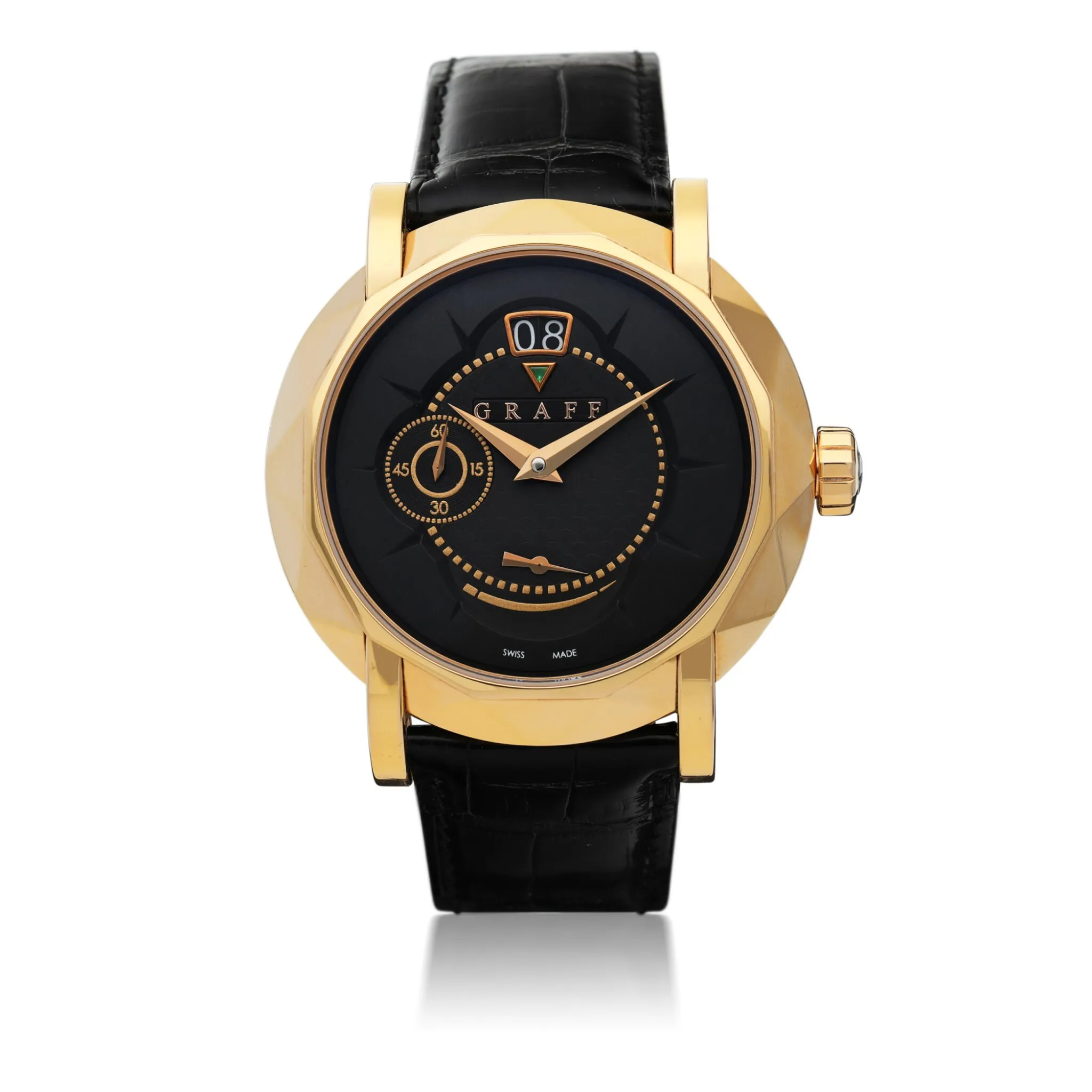 Graff Graffstar Grande Date 45mm Rose gold Black