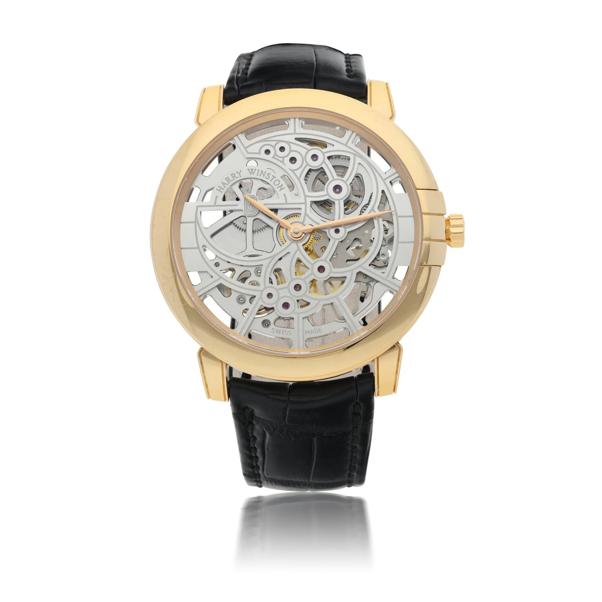 Harry Winston Midnight 450-MAS42R 42mm Rose gold Skeletonized