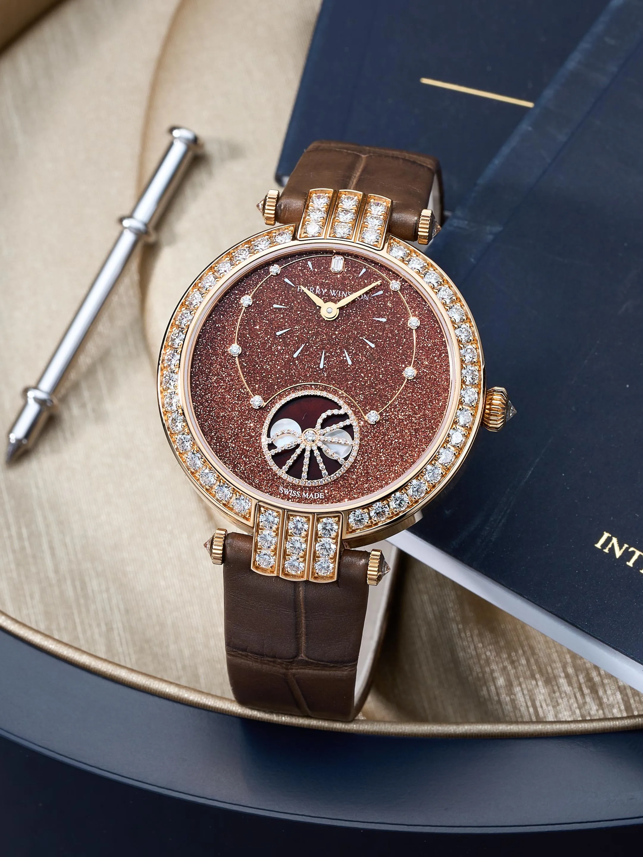 Harry Winston Premier 36mm Rose gold Brown