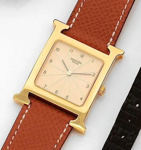 Hermès HH1.510 58mm Yellow gold Champagne