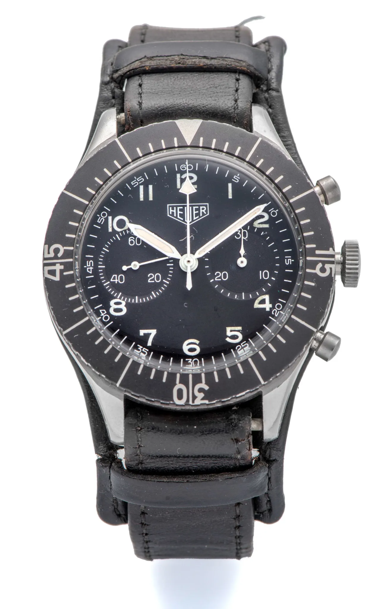 Heuer 1550 SG 43mm Stainless steel Black