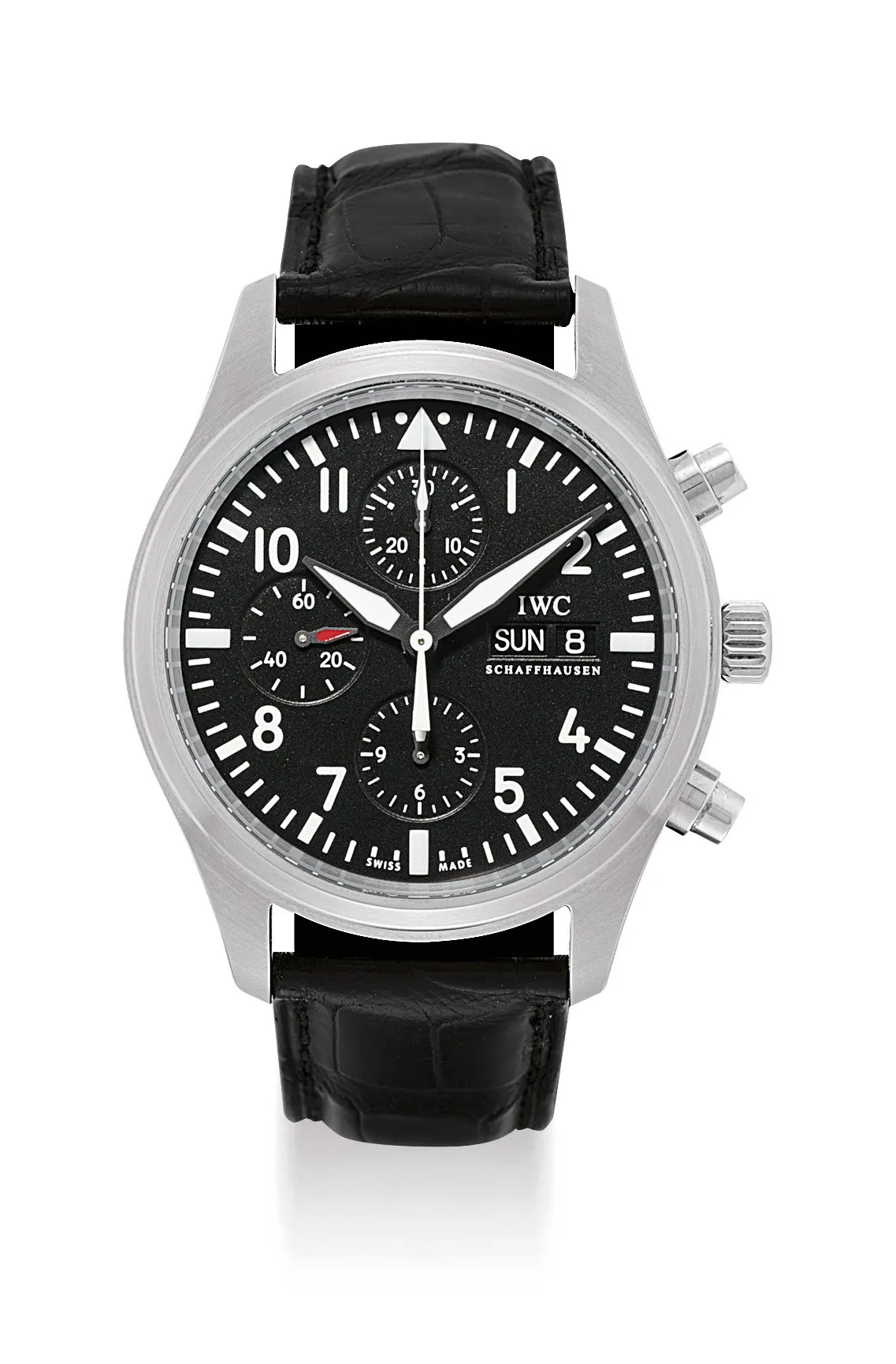 IWC Spitfire 42mm Stainless steel Black