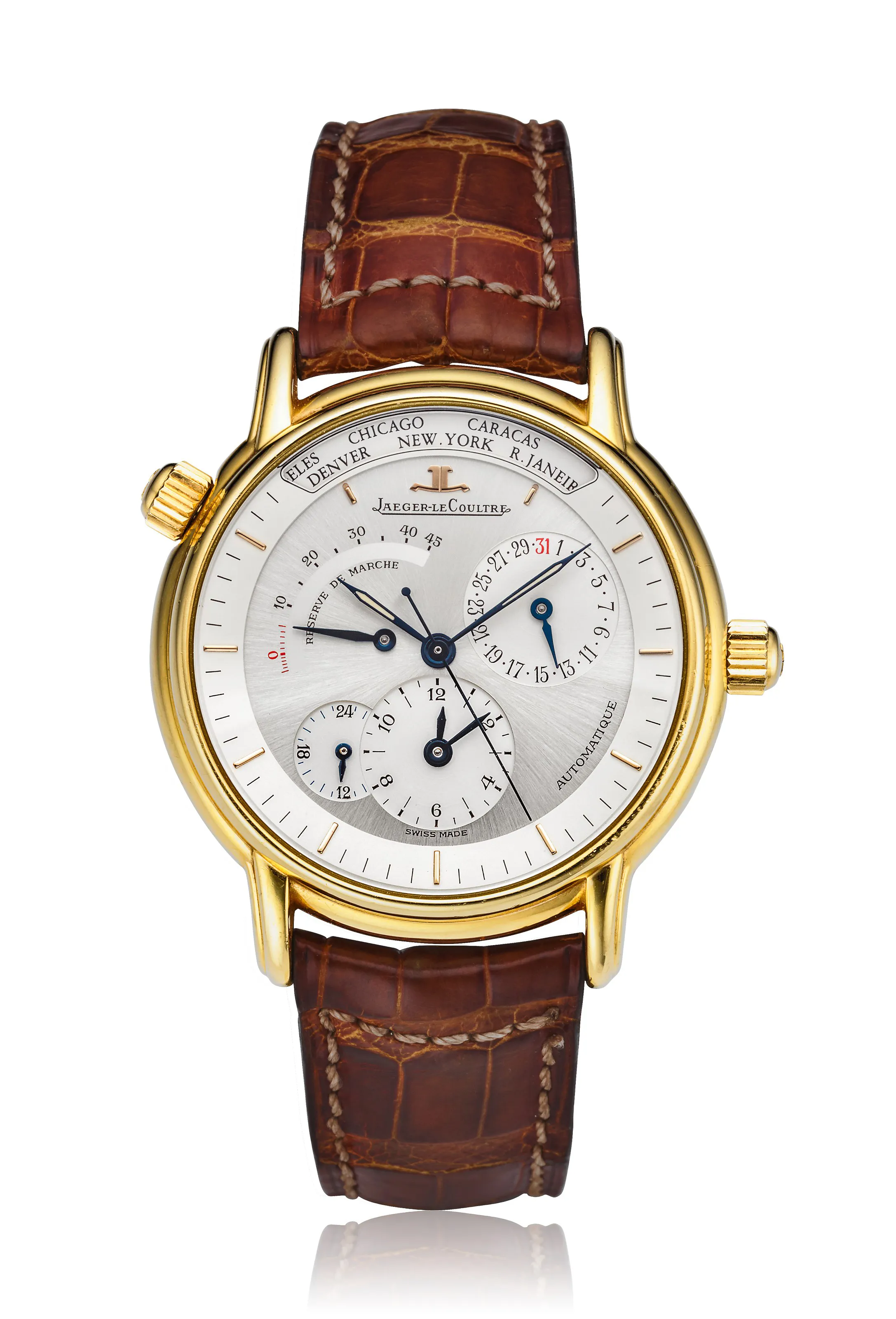 Jaeger-LeCoultre Master Geographique 169.1.92 38mm Yellow gold Silver