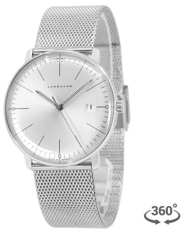 Junghans max bill Quartz 041/4463.48 38mm Steel Silver