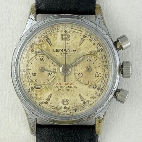 Lemania 105 33mm Stainless steel Champagne