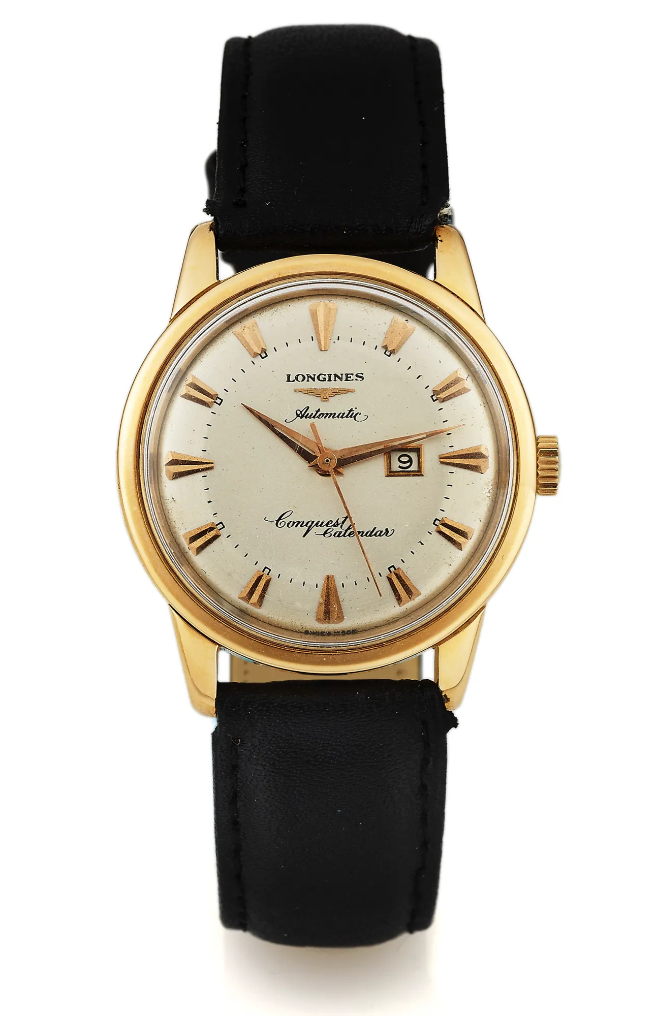 Longines Conquest 9005 35mm Yellow gold Silver