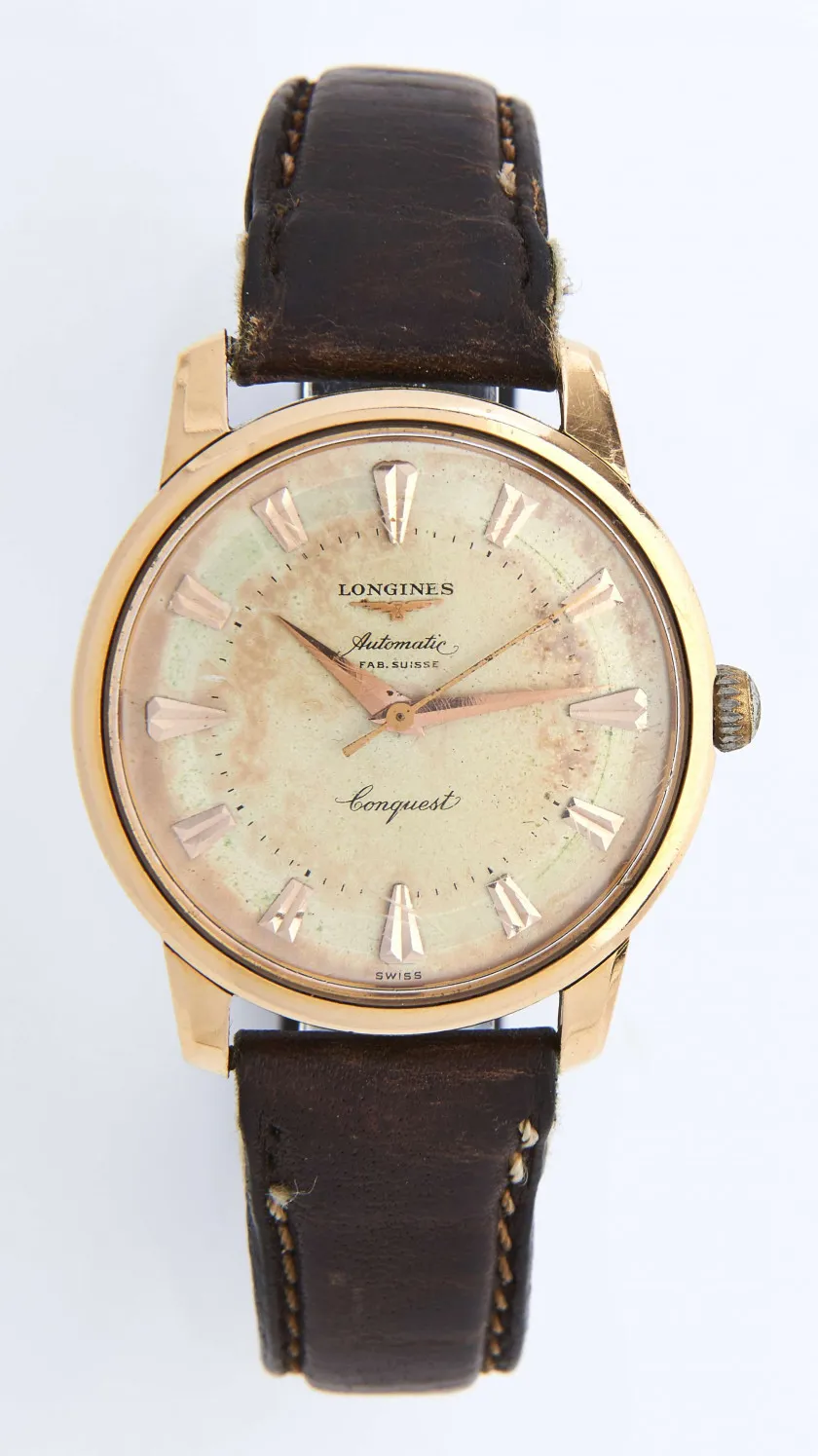 Longines Conquest 35mm Yellow gold Champagne
