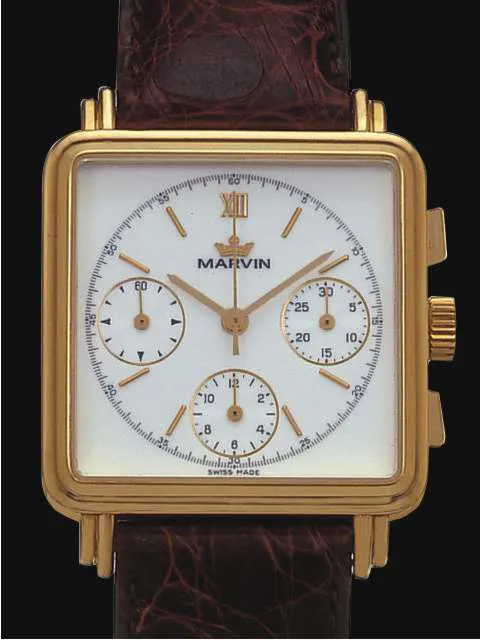 Marvin 32mm Yellow gold White