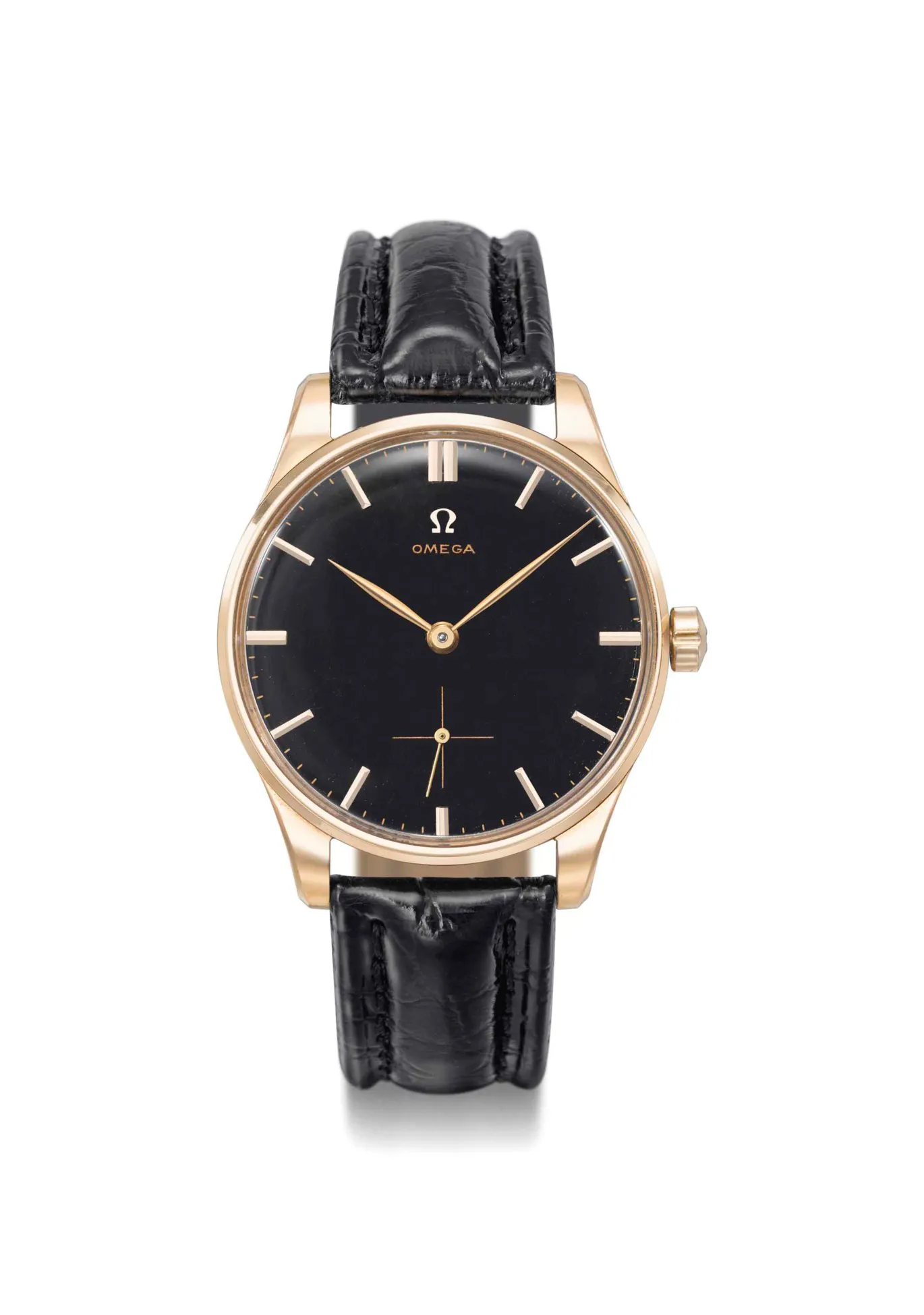 Omega 2896 36mm Rose gold Black gloss