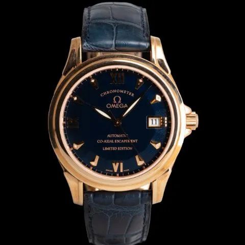 Omega De Ville Co-Axial 59318123 38mm Rose gold Blue