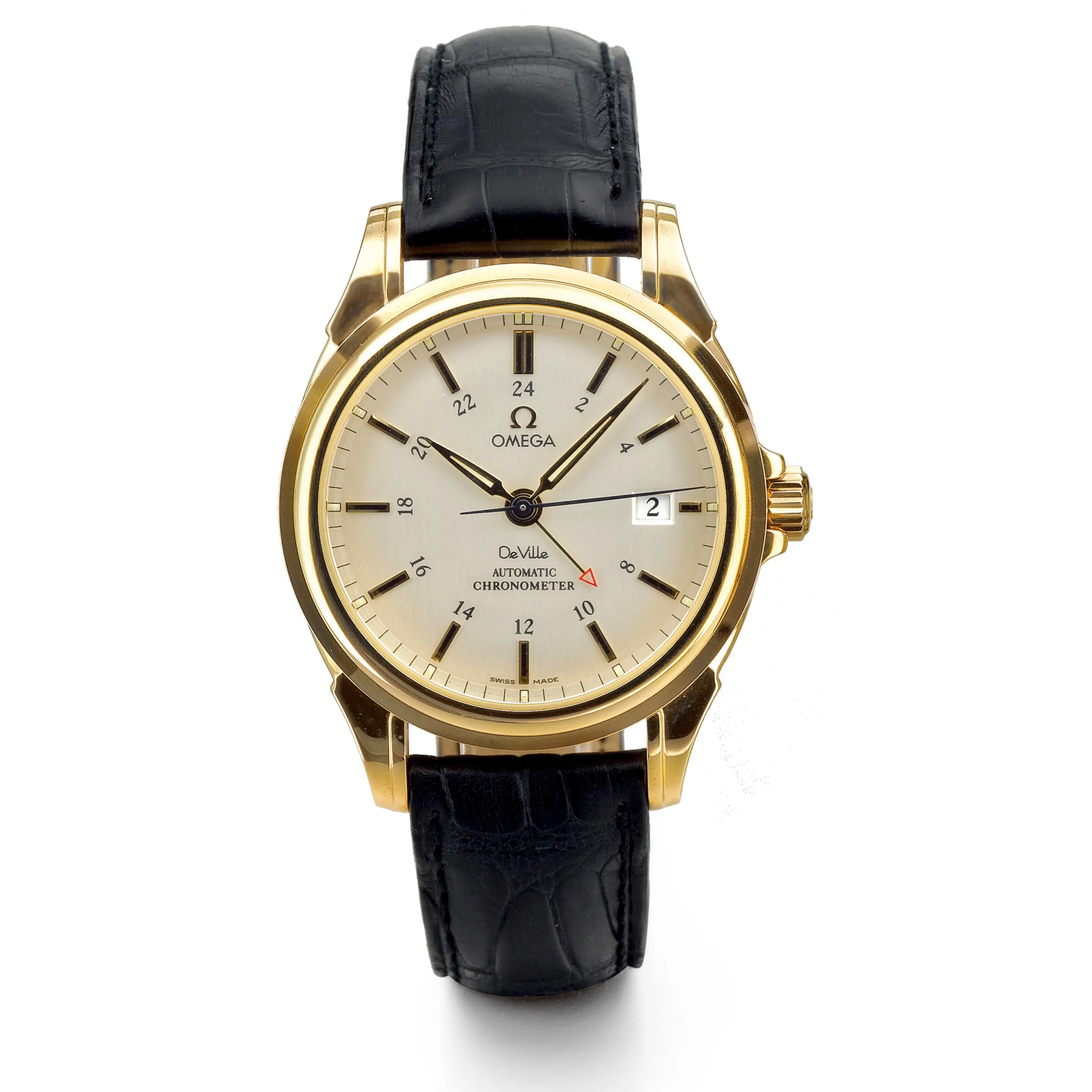 Omega De Ville 38.5mm Yellow gold Silver