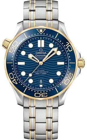 Omega Seamaster Diver 300M 210.20.42.20.03.001 42mm Yellow gold and Stainless steel Blue