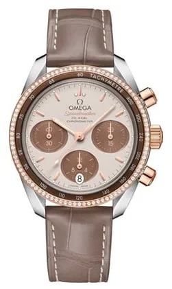 Omega Speedmaster 324.28.38.50.02.002 38mm Yellow gold and Stainless steel Brown