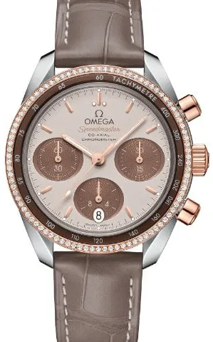 Omega Speedmaster 324.28.38.50.02.002 38mm Yellow gold and Stainless steel Brown