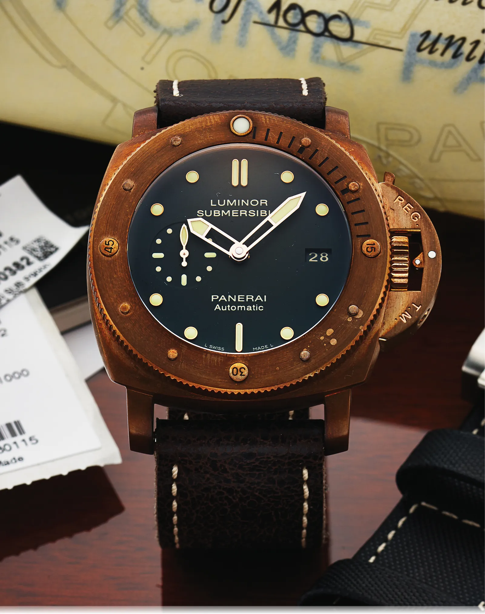 Panerai Luminor Submersible PAM 00382 47mm Titanium Green