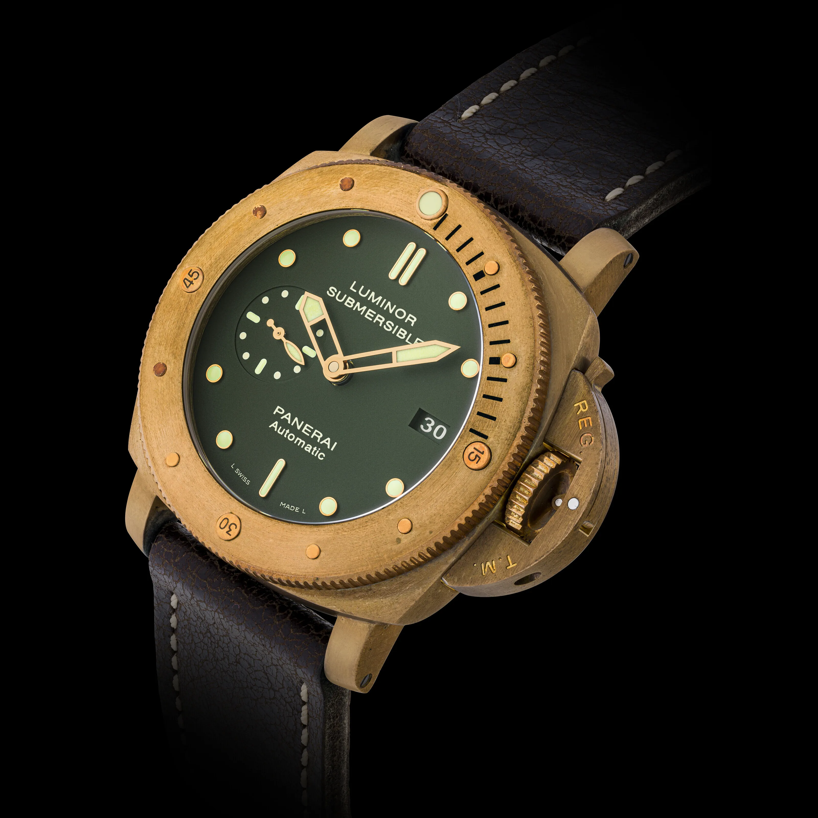 Panerai Luminor Submersible PAM 00382 47mm Bronze and Titanium Green