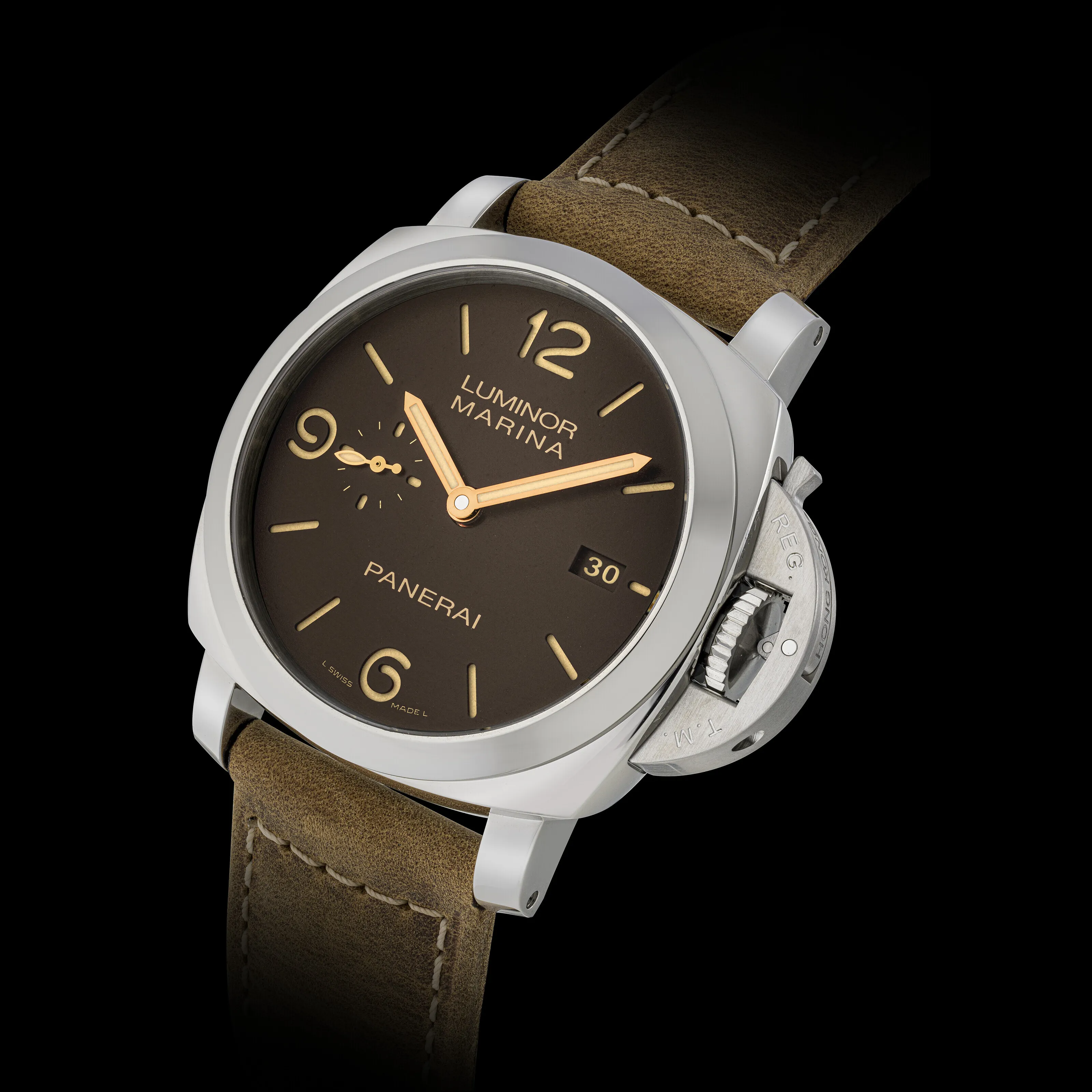 Panerai Luminor 1950 PAM00608 44mm Stainless steel Brown