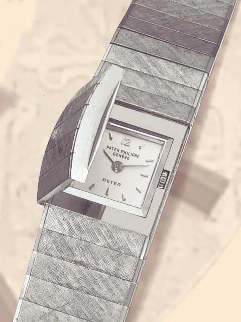 Patek Philippe 3086 17mm White gold Silver