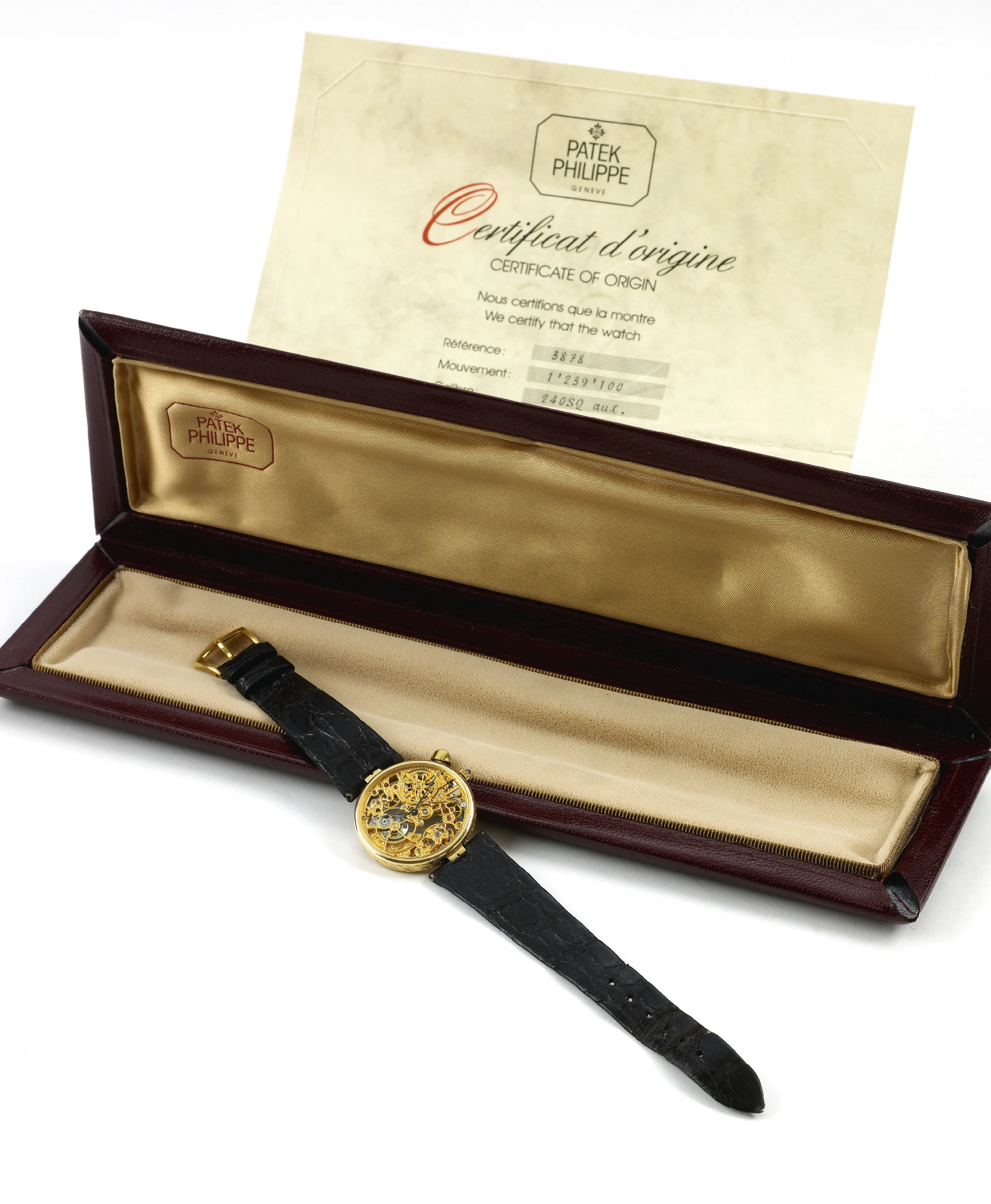 Patek Philippe Calatrava 3878 31mm Yellow gold Skeletonized