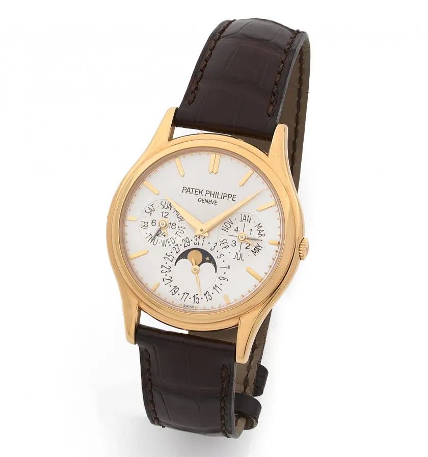 Patek Philippe Perpetual Calendar 5140J 37.5mm Yellow gold Silver