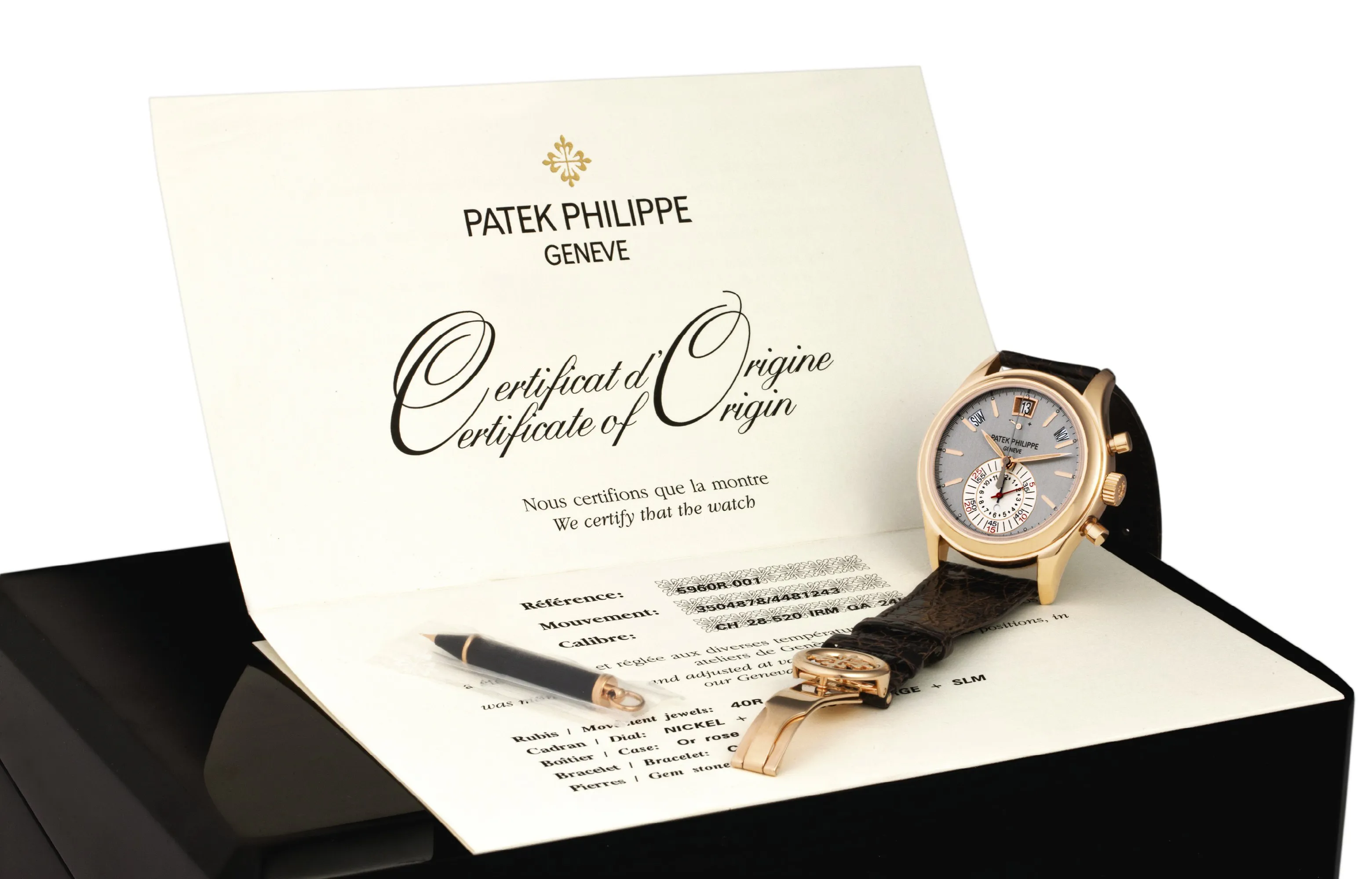 Patek Philippe Annual Calendar Chronograph 5960r 40mm Rose gold Gray