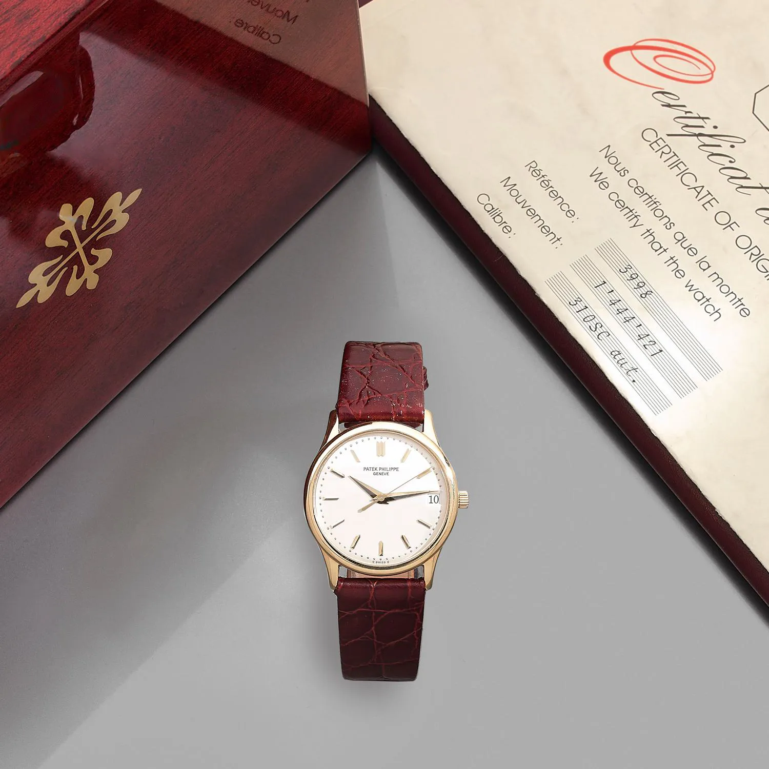 Patek Philippe Calatrava 3998 33mm Yellow gold Silver