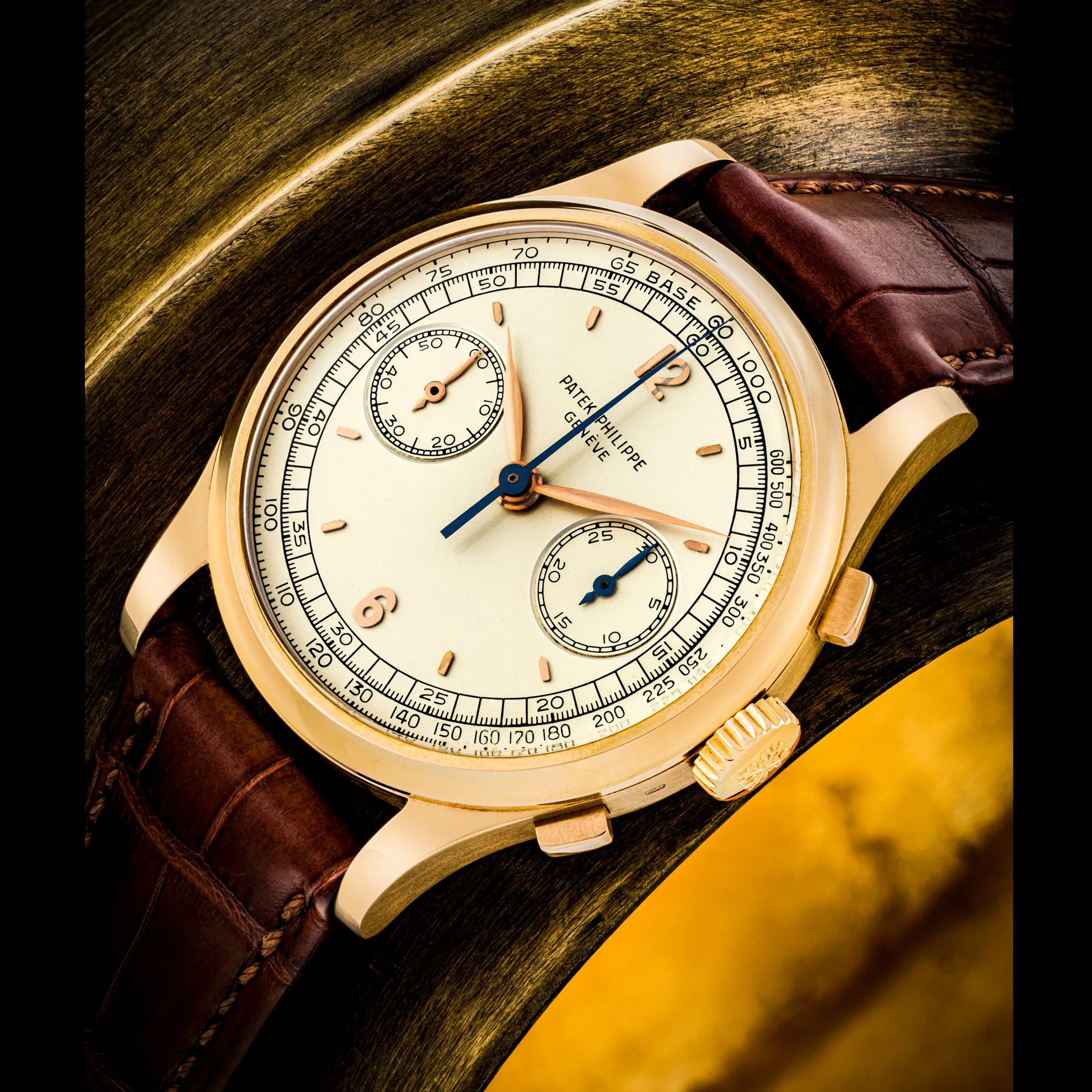 Patek Philippe Chronograph 530 36.5mm Rose gold Silver