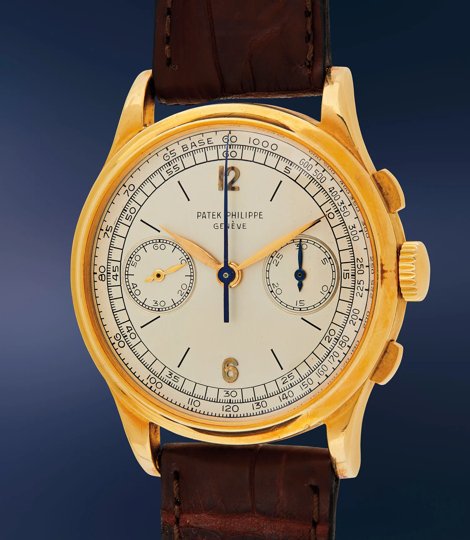 Patek Philippe Chronograph 530 36.5mm Yellow gold Silver