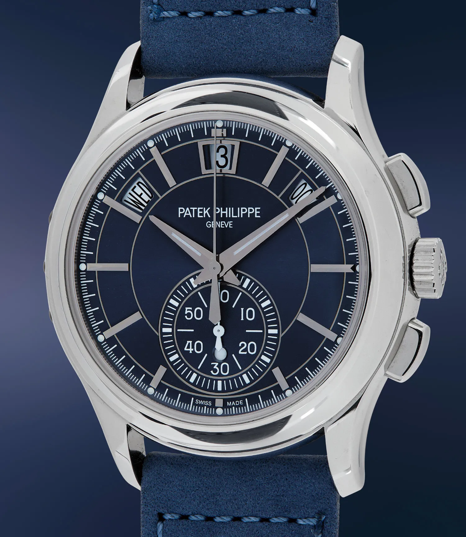 Patek Philippe Annual Calendar Chronograph 5905P 42mm Platinum Blue