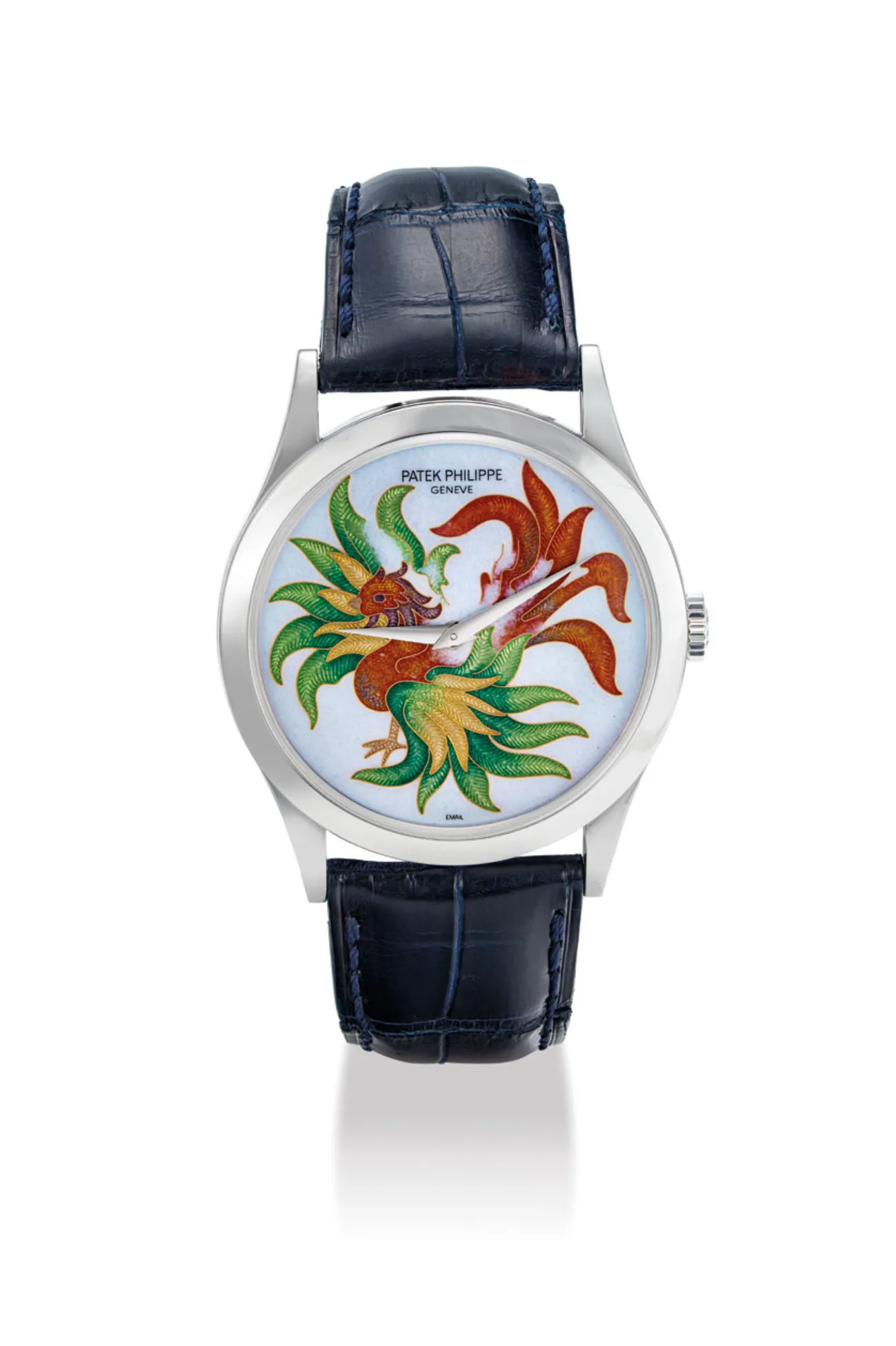 Patek Philippe Calatrava 5077 38mm Platinum Cloisonné enamel