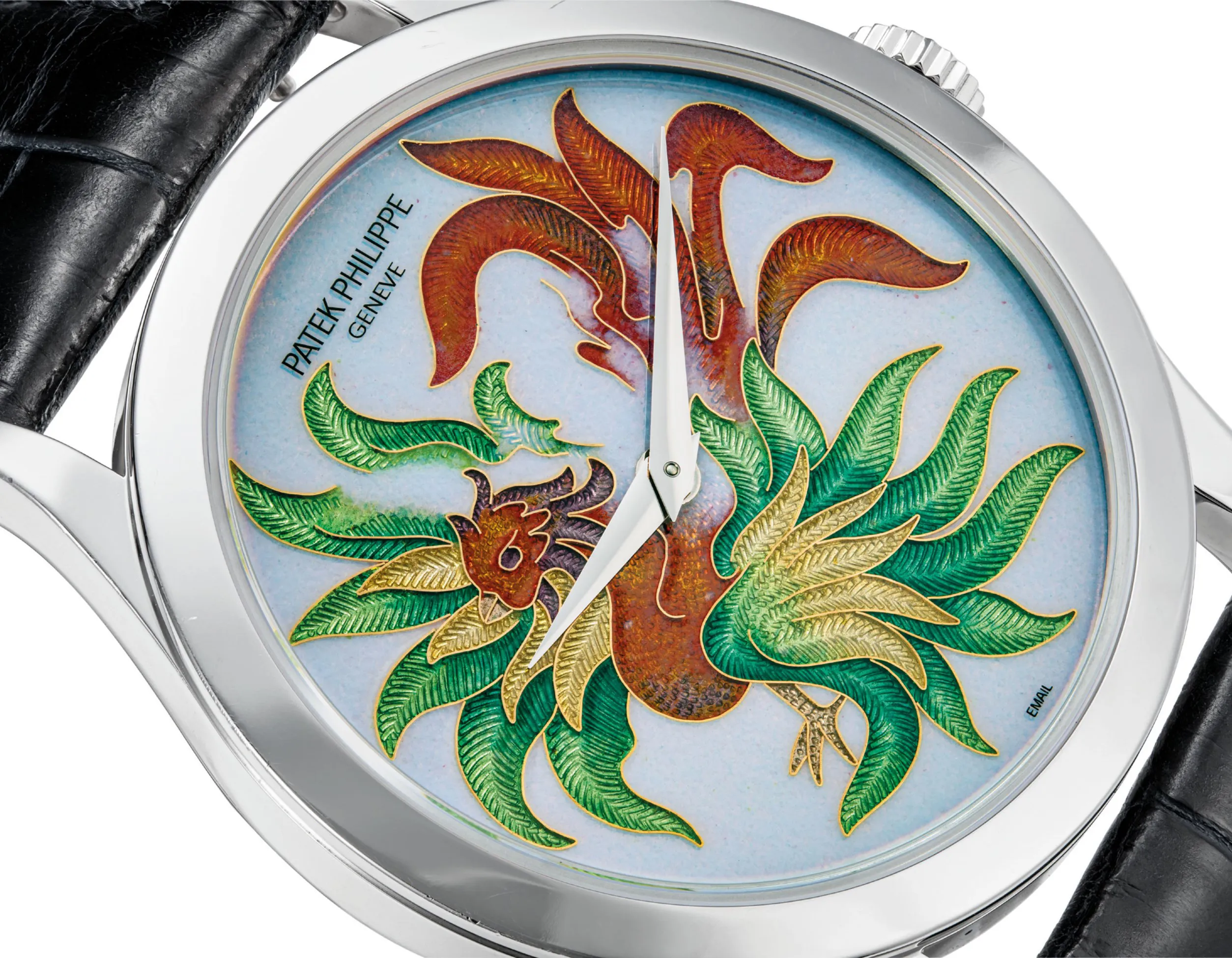 Patek Philippe Calatrava 5077 38mm Platinum Cloisonné enamel 1