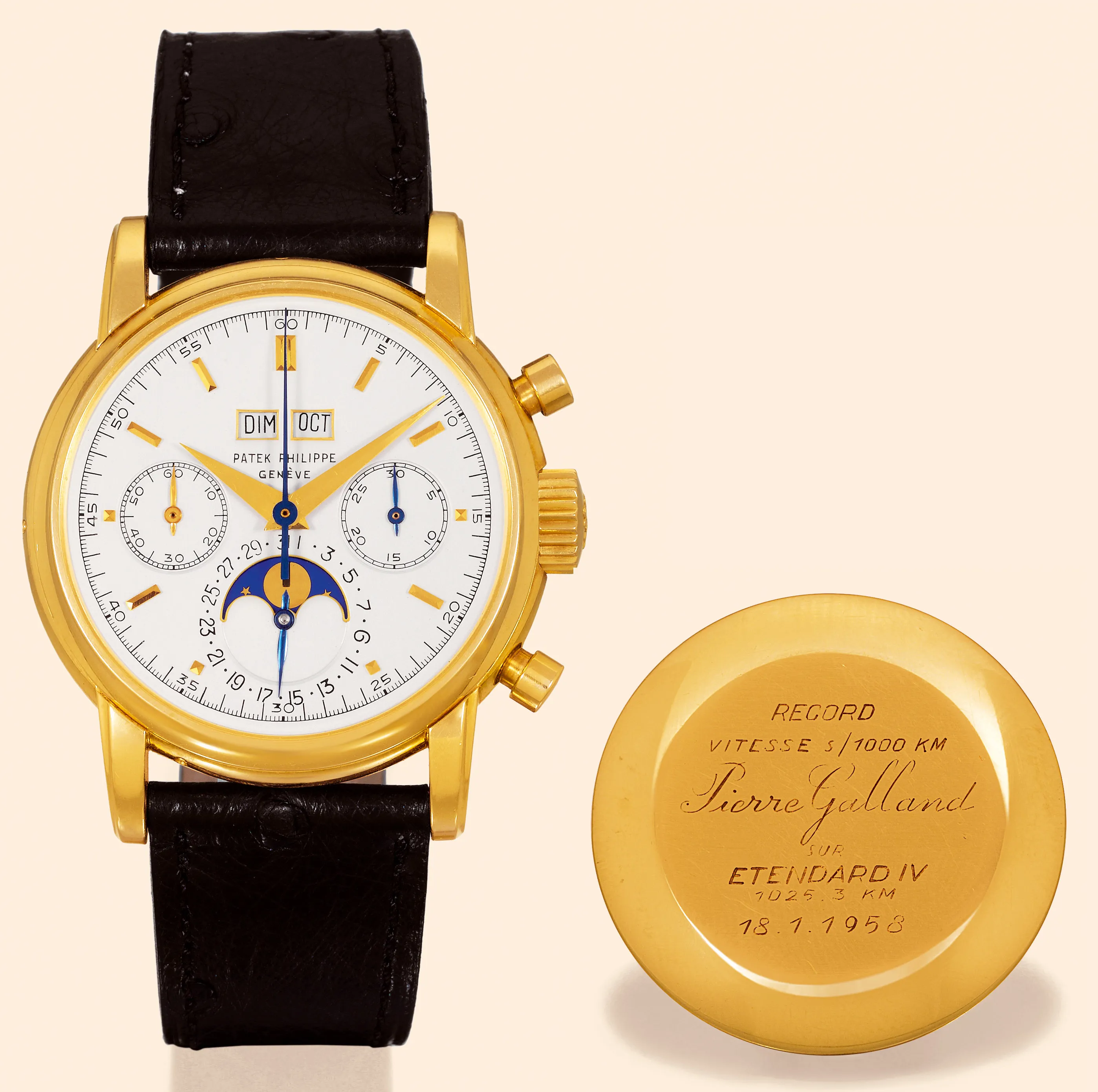 Patek Philippe Perpetual Calendar Chronograph 2499 38mm Yellow gold Silver