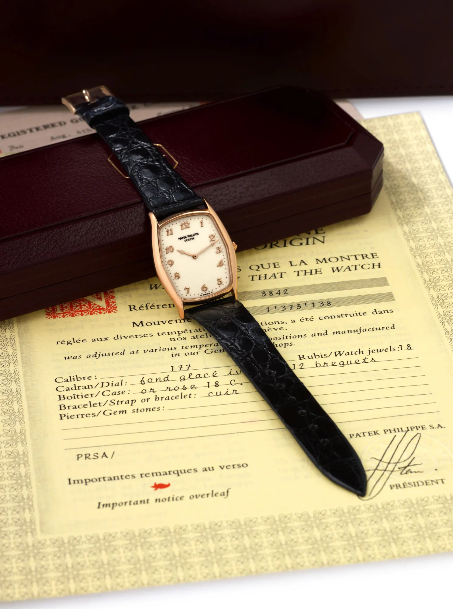 Patek Philippe Gondolo 3842 29mm Rose gold White