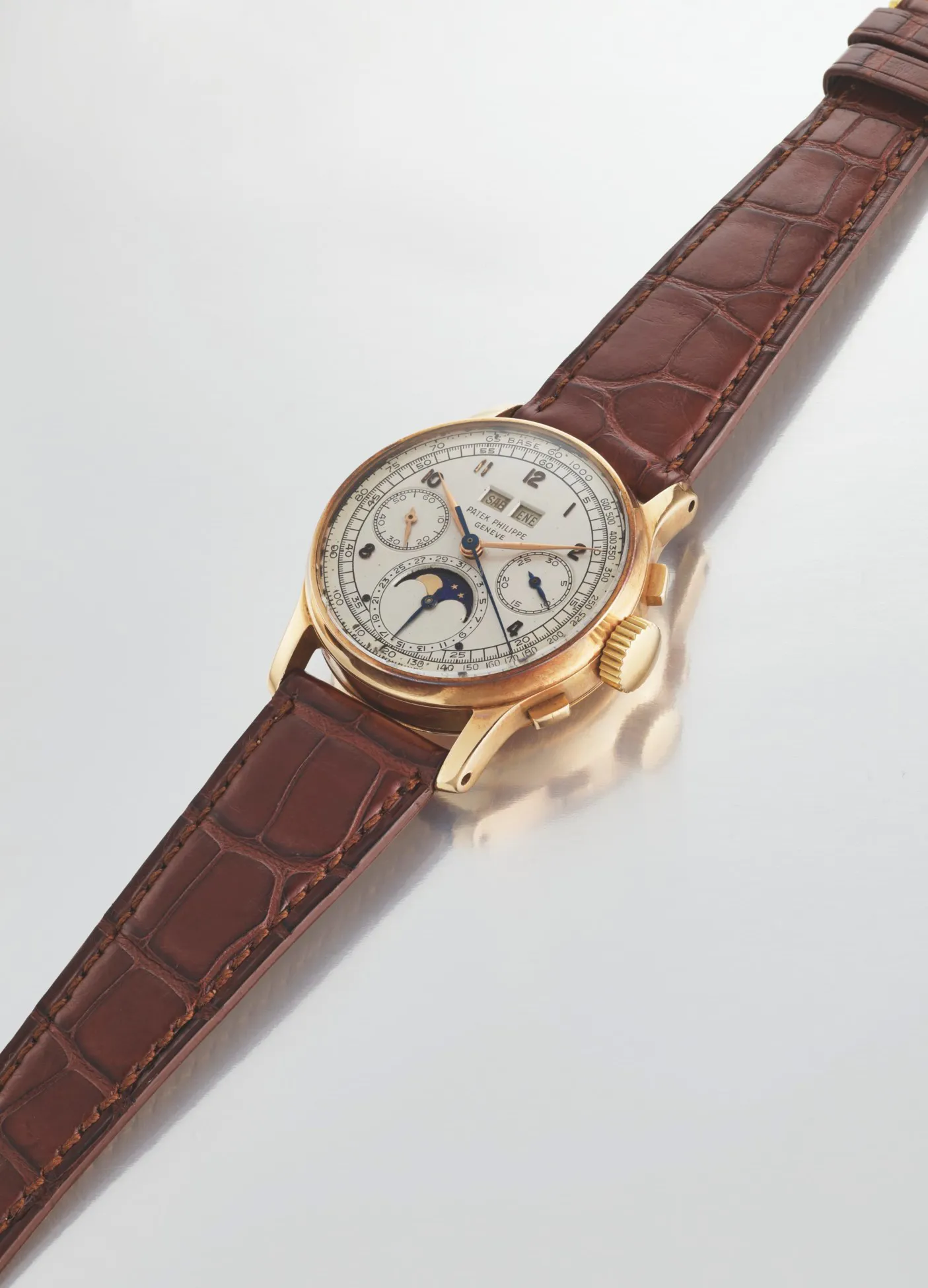 Patek Philippe Perpetual Calendar Chronograph 1518 35mm Rose gold Silver 1