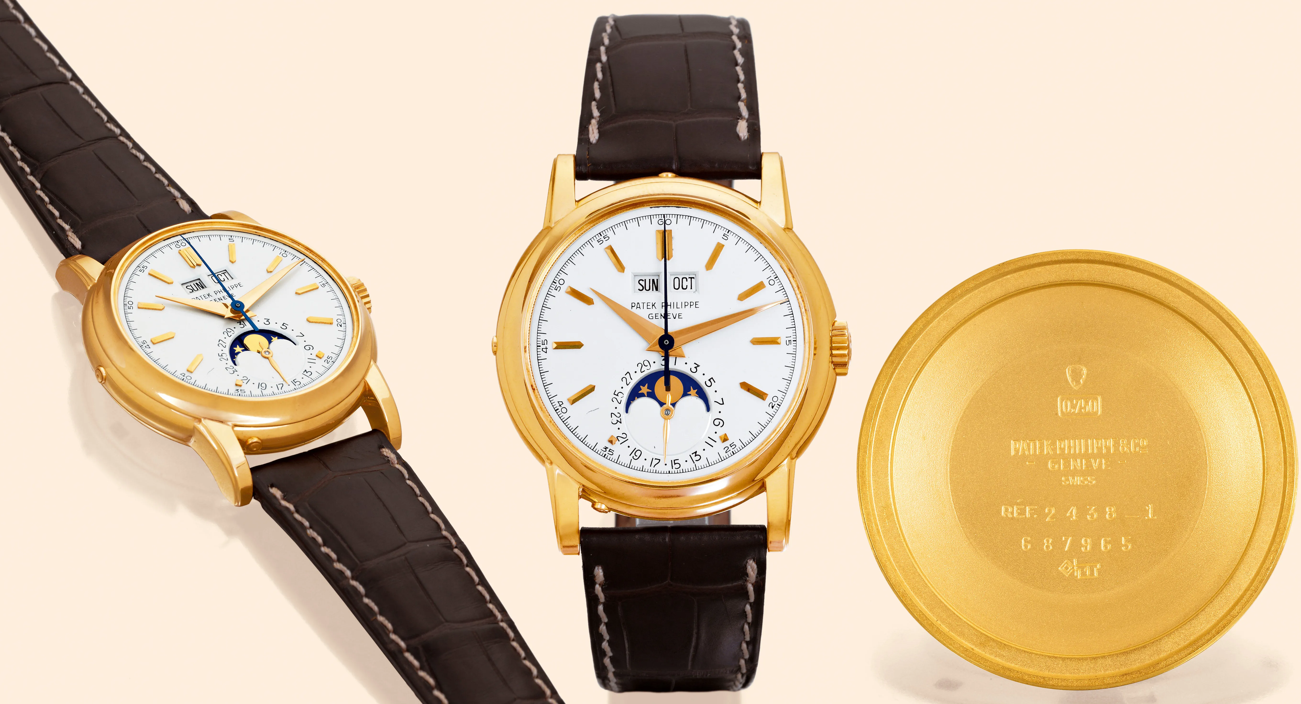 Patek Philippe Perpetual Calendar 2438/1 37mm Yellow gold Silver