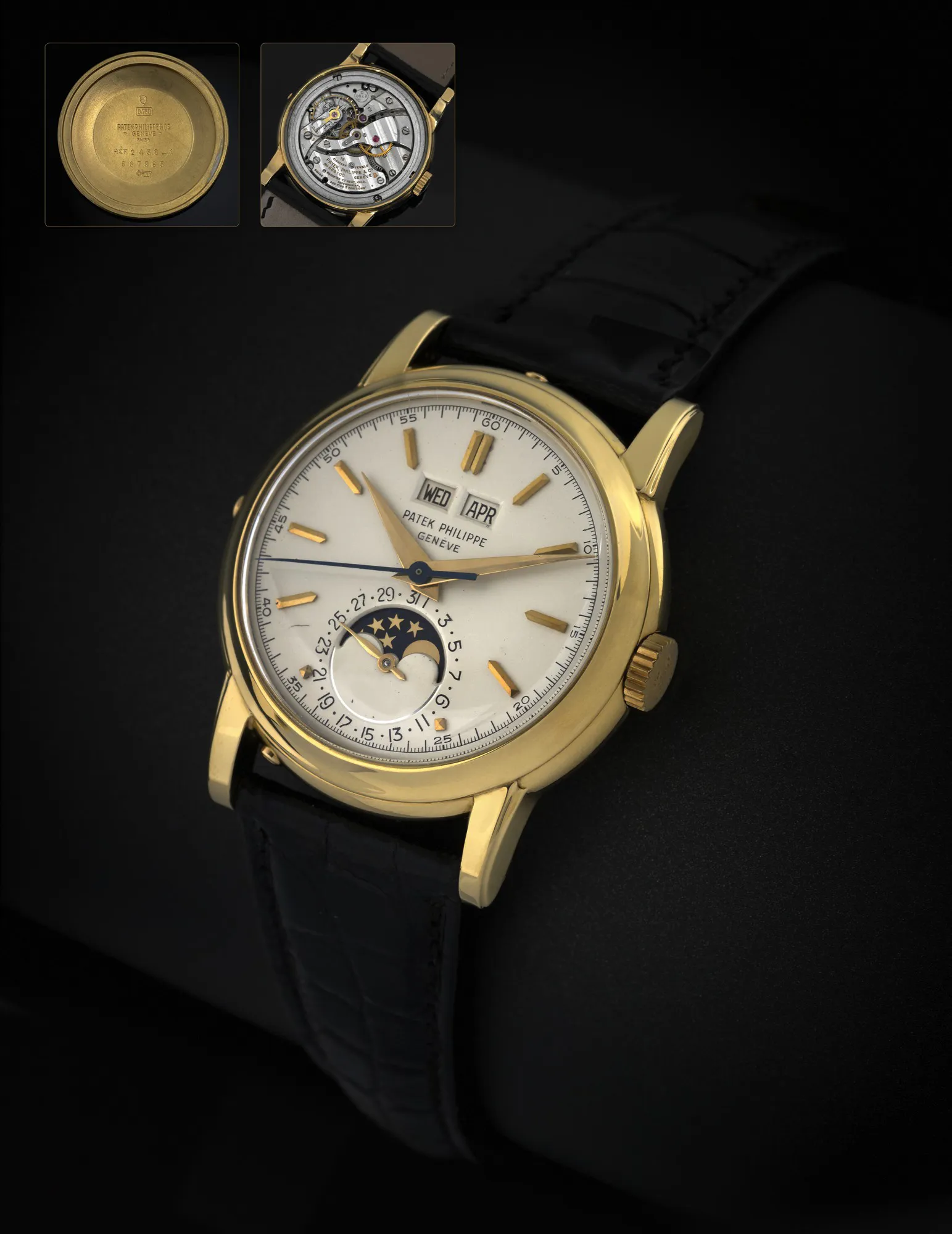 Patek Philippe Perpetual Calendar 2438 27mm Yellow gold Silver