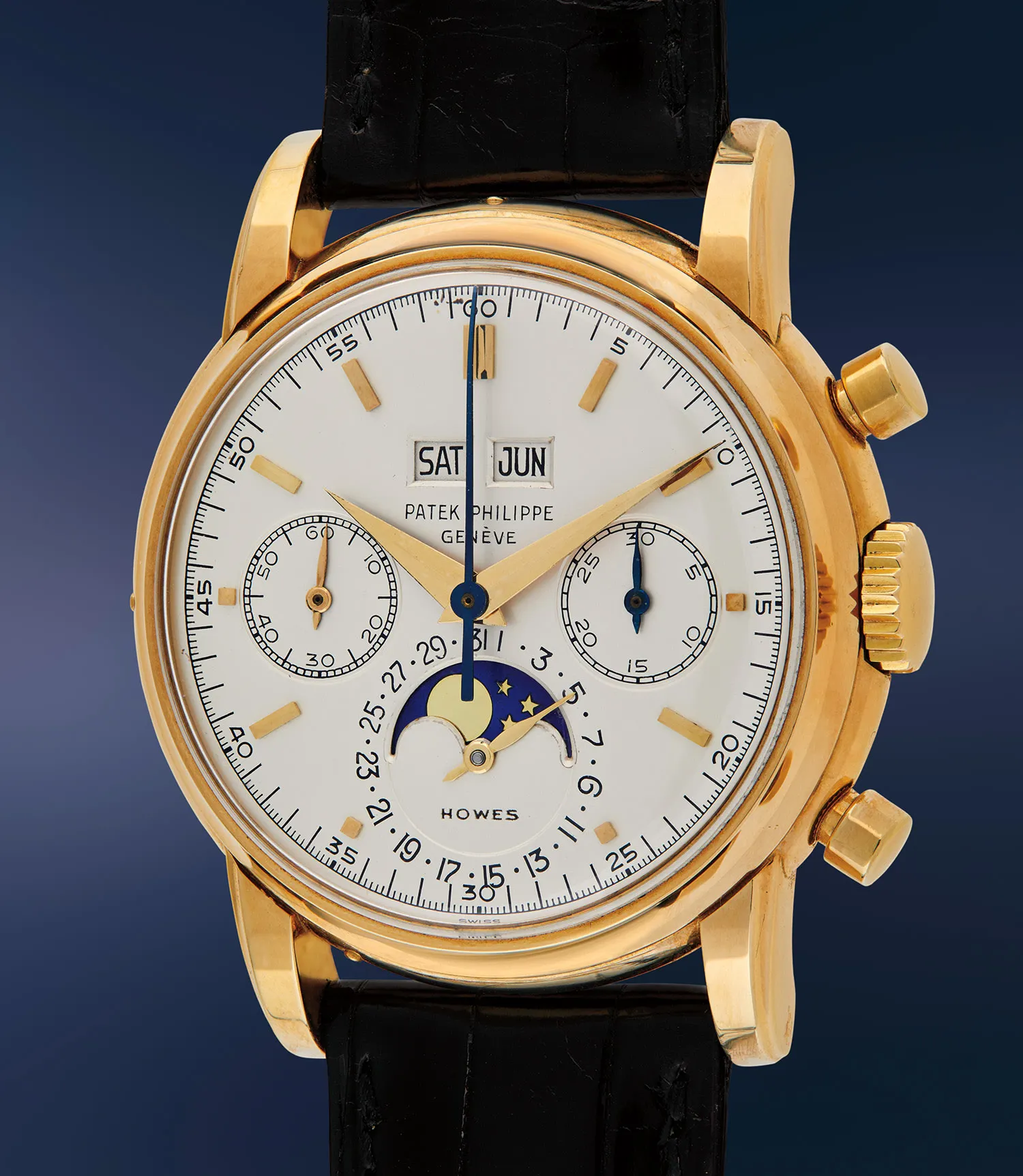 Patek Philippe Perpetual Calendar Chronograph 2499 37.5mm Yellow gold Silver