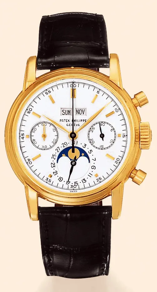 Patek Philippe Perpetual Calendar Chronograph 2499 38mm Yellow gold Silver