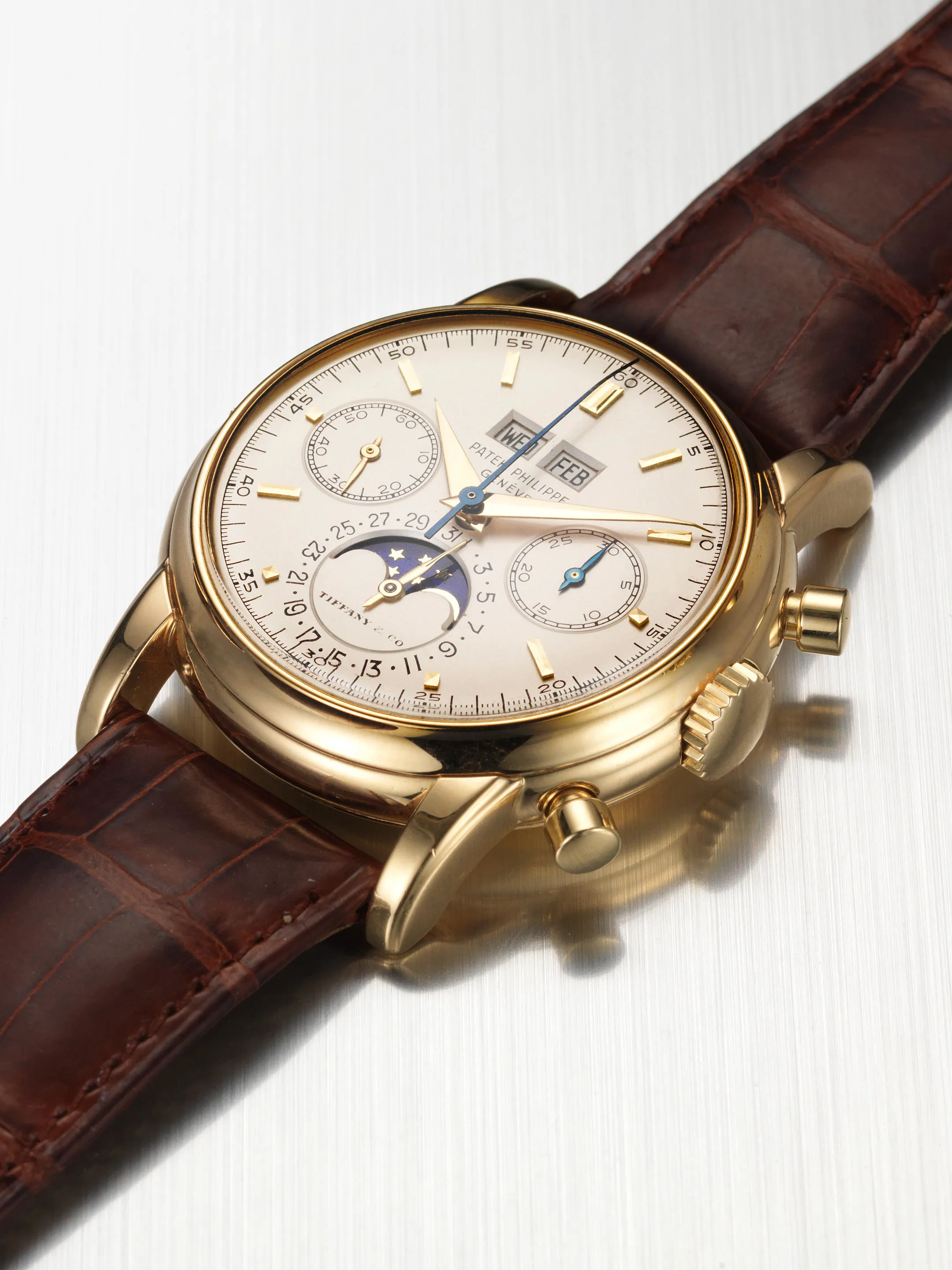 Patek Philippe Perpetual Calendar Chronograph 2499 38mm Yellow gold Silver