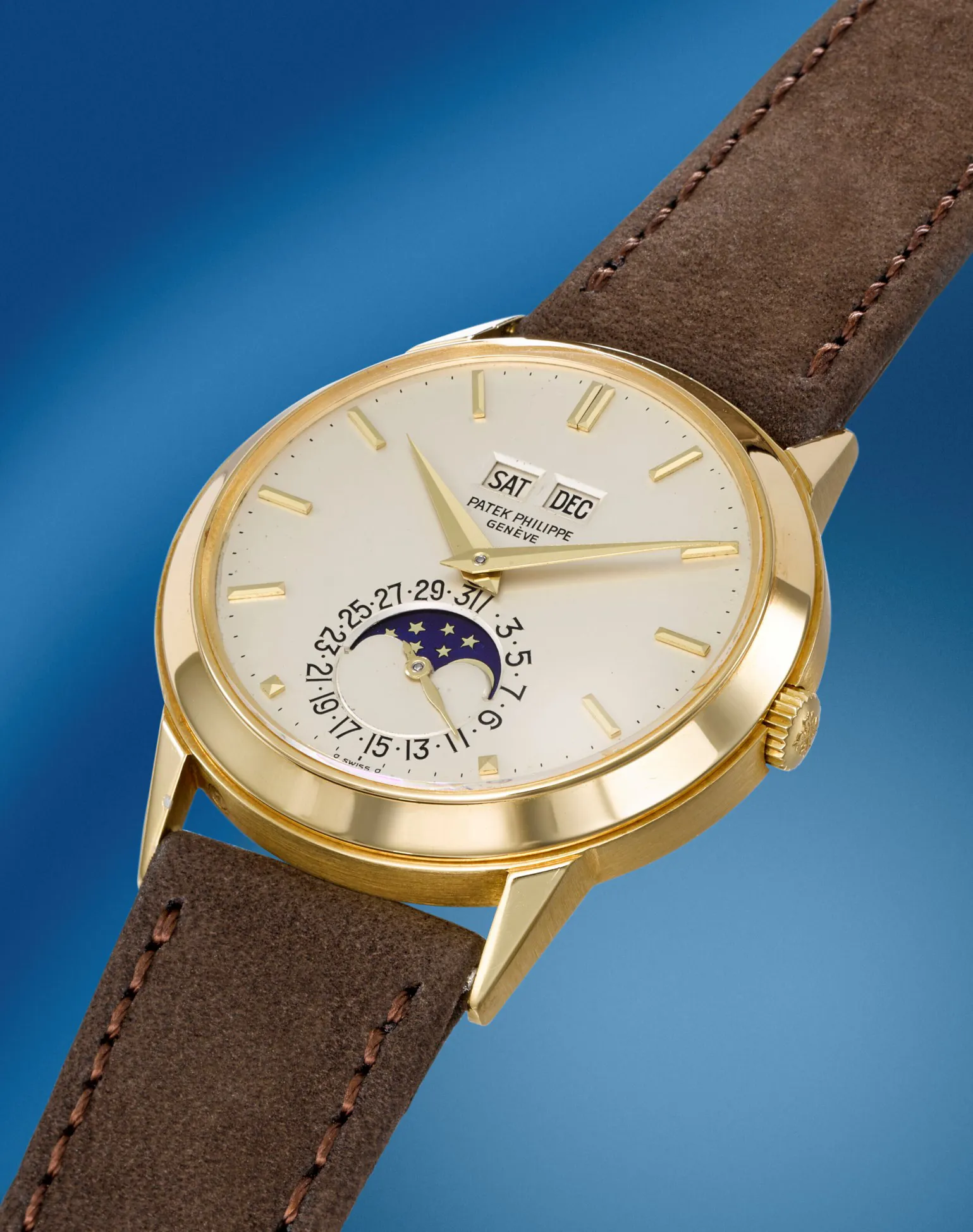 Patek Philippe Perpetual Calendar 3448 37mm Yellow gold Silver 1