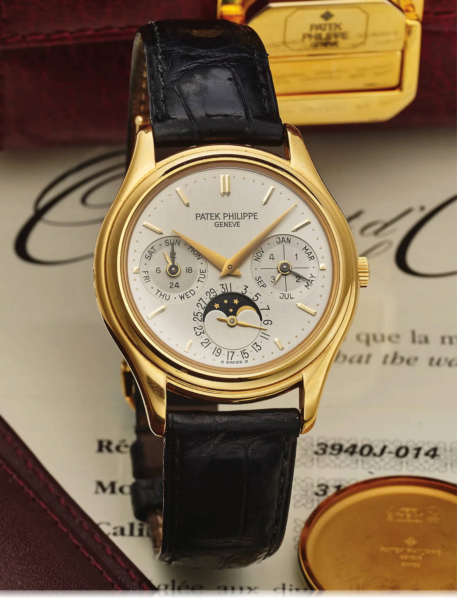 Patek Philippe Perpetual Calendar 3940J 36mm Yellow gold Silver