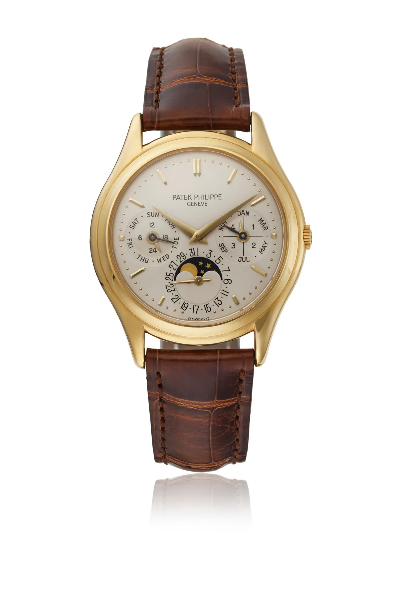 Patek Philippe Perpetual Calendar 3940J 33mm Yellow gold Silvered