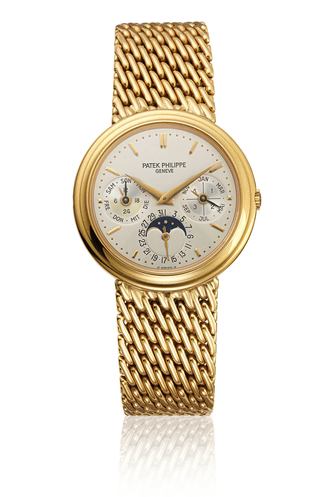 Patek Philippe Perpetual Calendar 3945/1 36mm Yellow gold Silvered