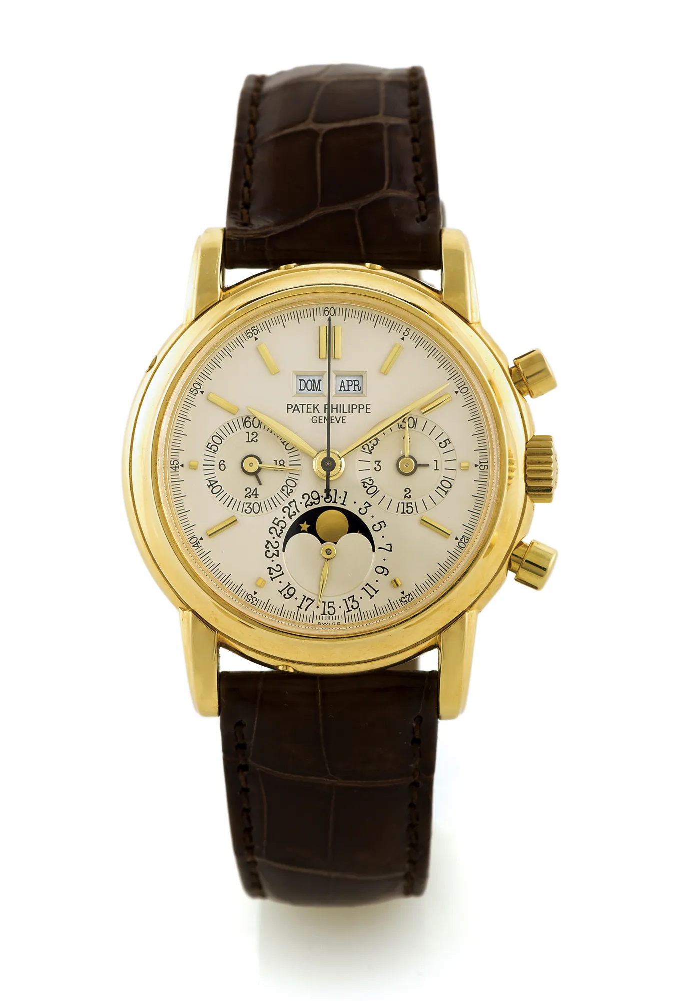 Patek Philippe Perpetual Calendar Chronograph 3971 36mm Yellow gold Silver and Yellow gold