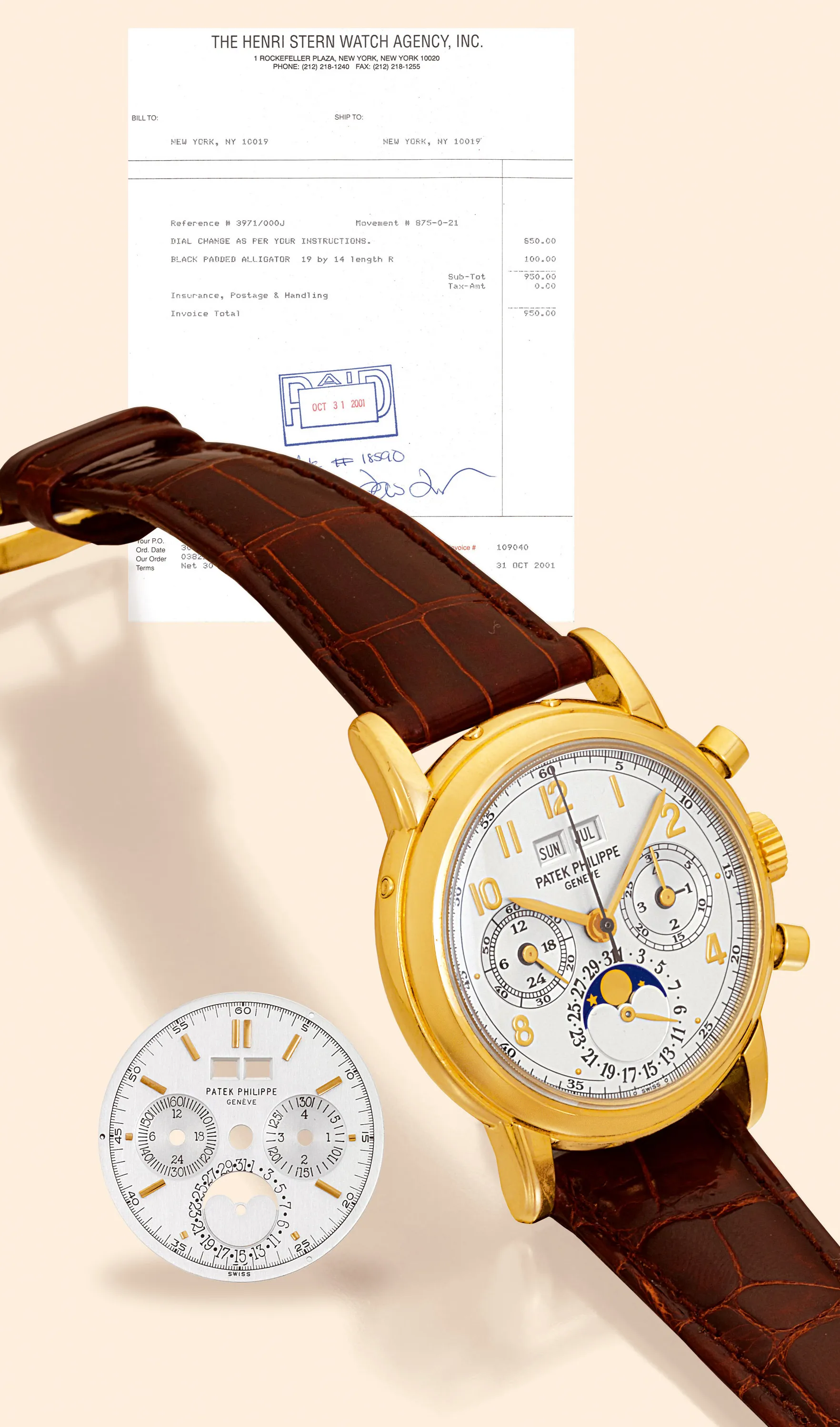 Patek Philippe Perpetual Calendar Chronograph 3971 36mm Yellow gold Silver