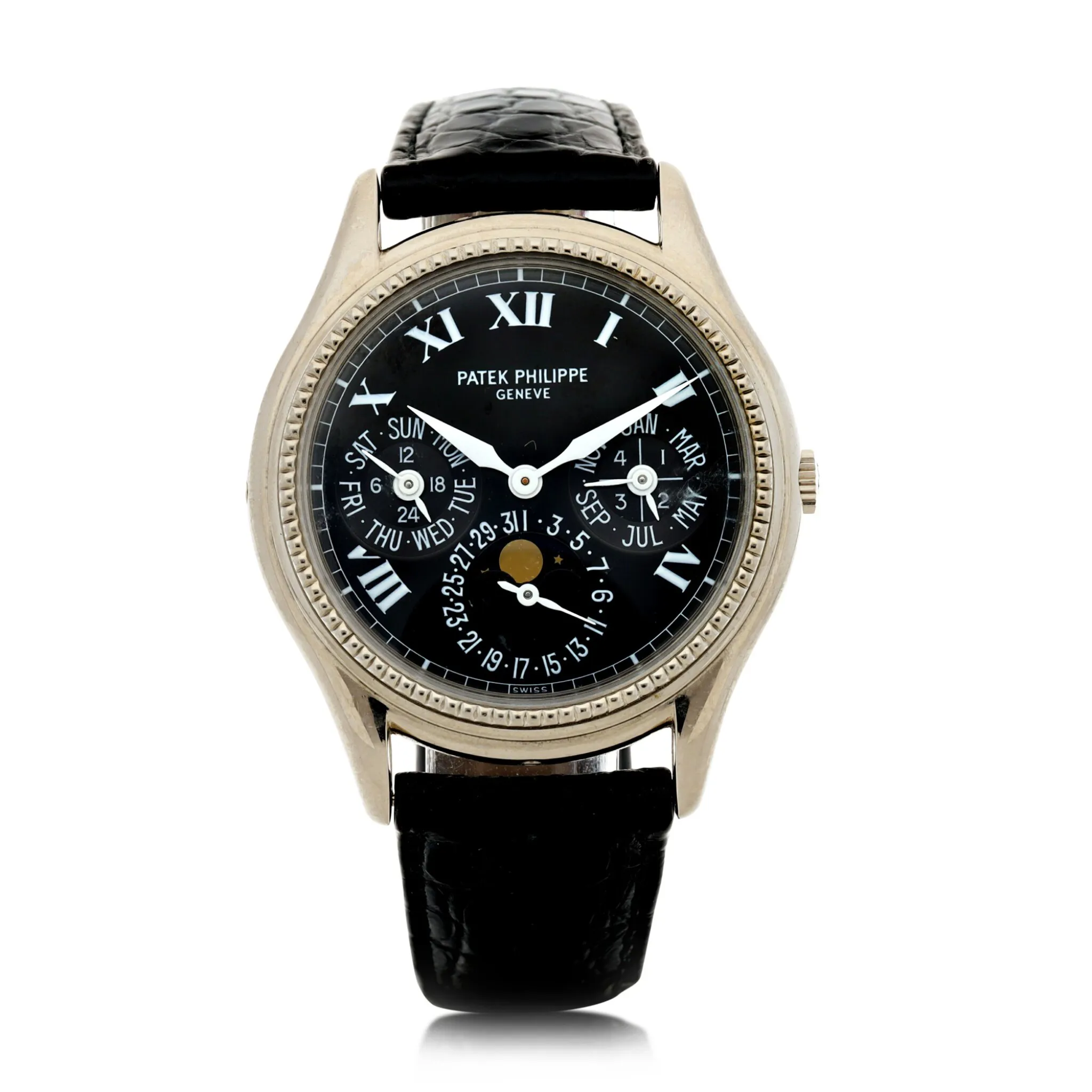 Patek Philippe Perpetual Calendar 5038 36mm White gold Black