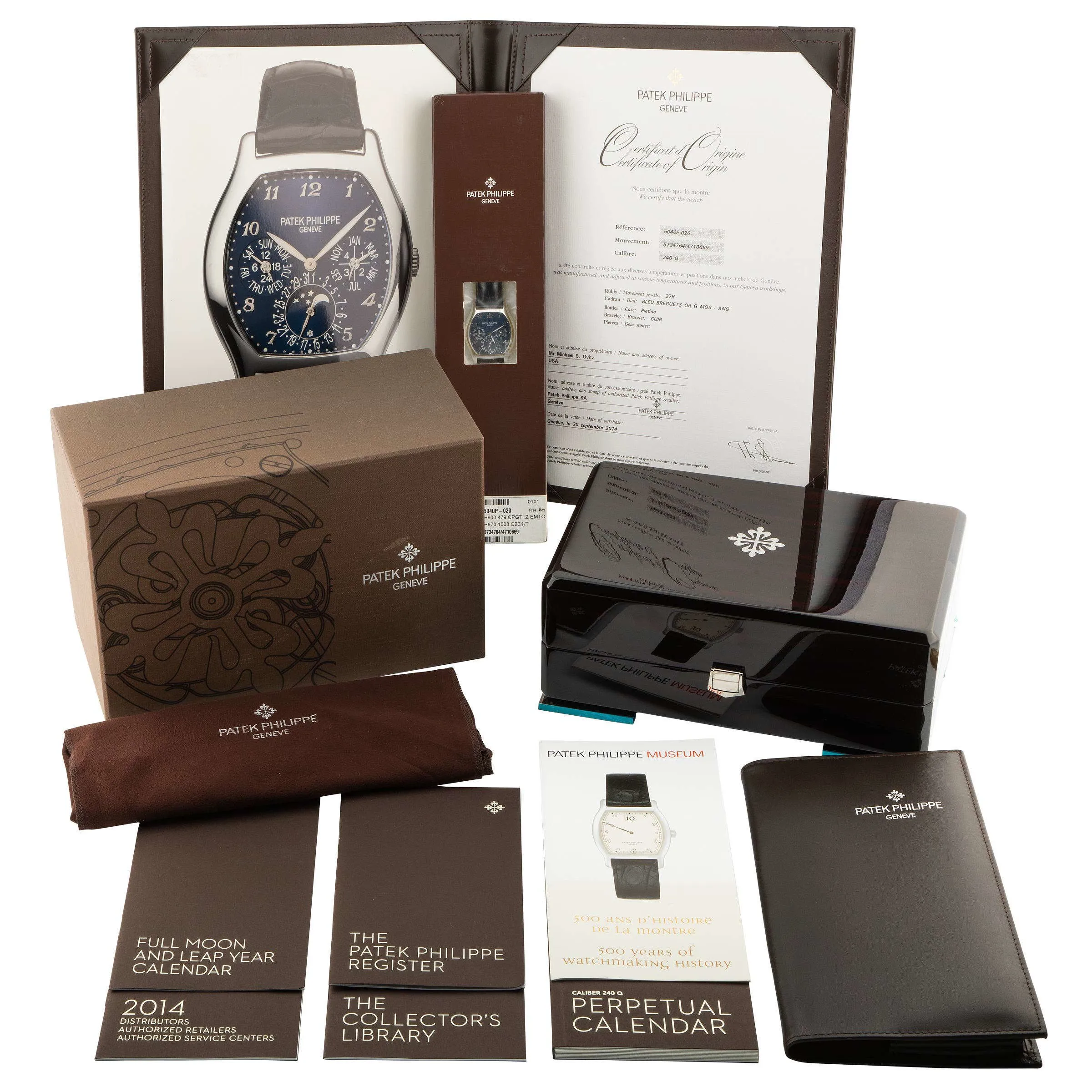 Patek Philippe Perpetual Calendar 5040 36mm Platinum Blue 2