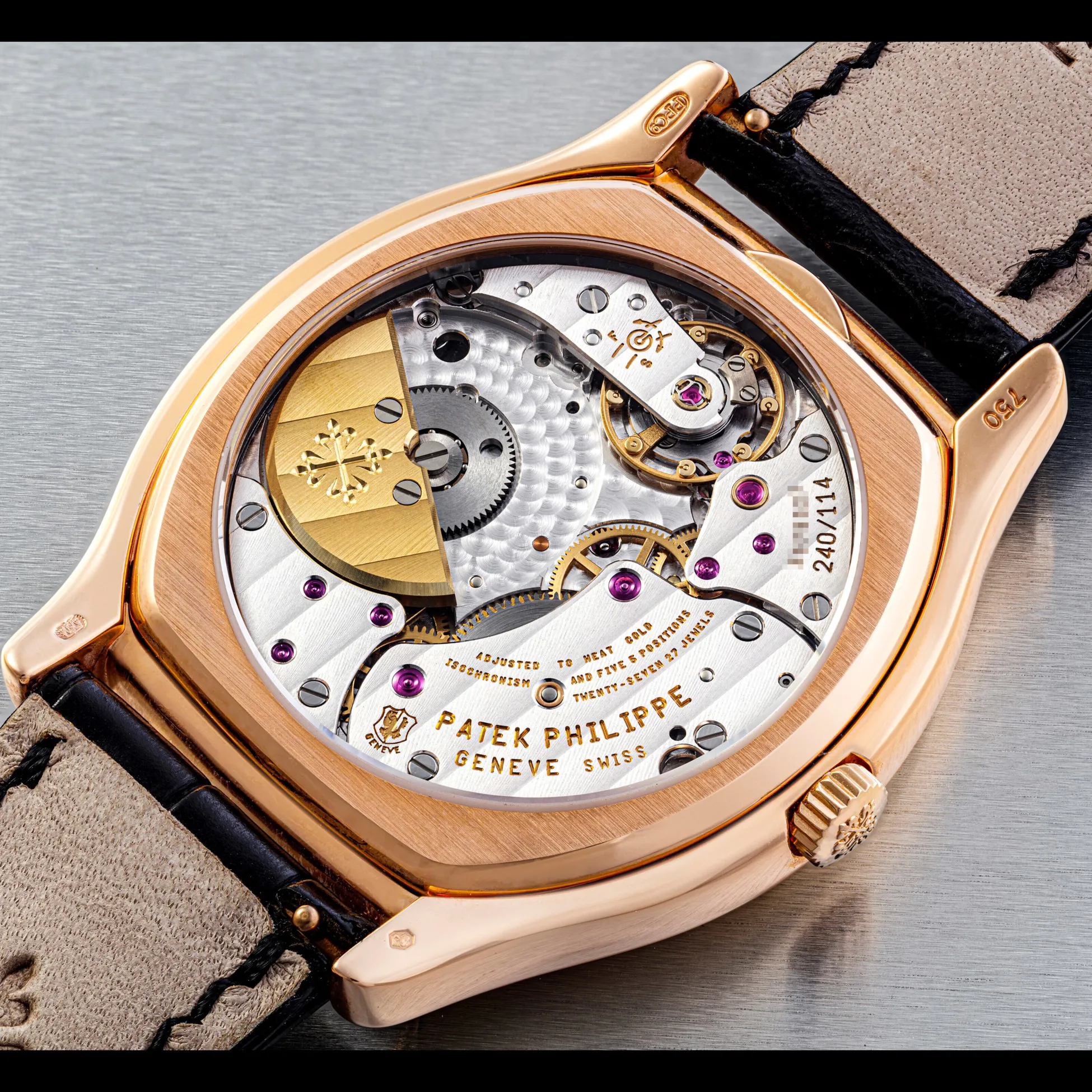 Patek Philippe Perpetual Calendar 5040 35mm Rose gold Silver 1