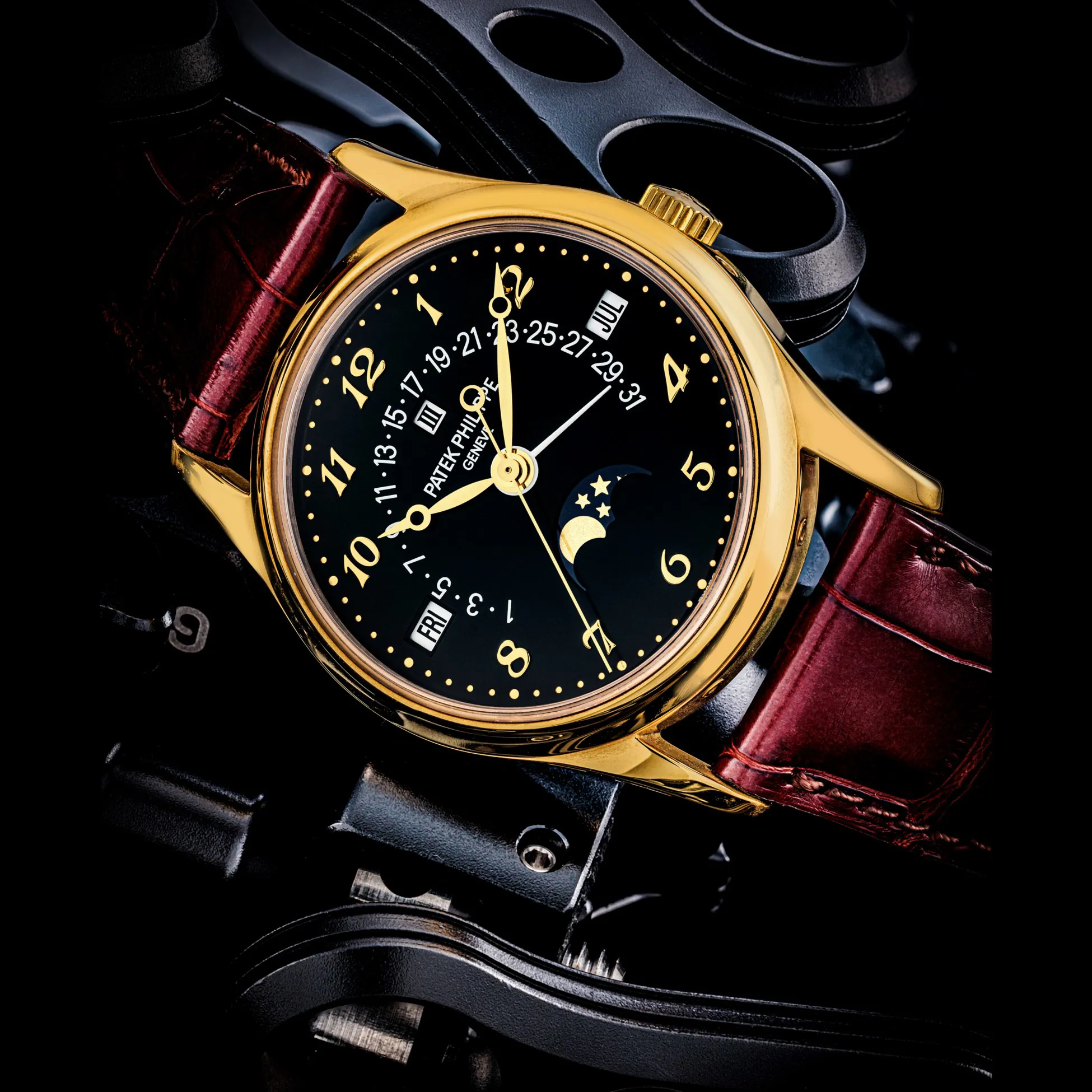 Patek Philippe Perpetual Calendar 5050 35mm Yellow gold Black