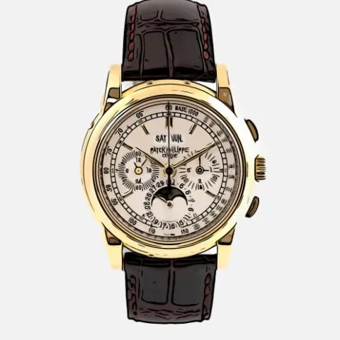 Patek Philippe Perpetual Calendar Chronograph 5970J-001 40mm Yellow gold Silver